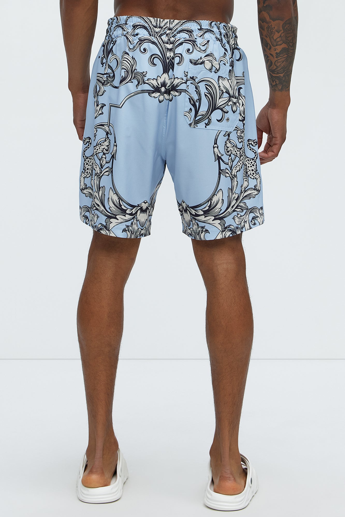 Arcola Baroque Swim Classic Trunk - Blue/combo - Image 4