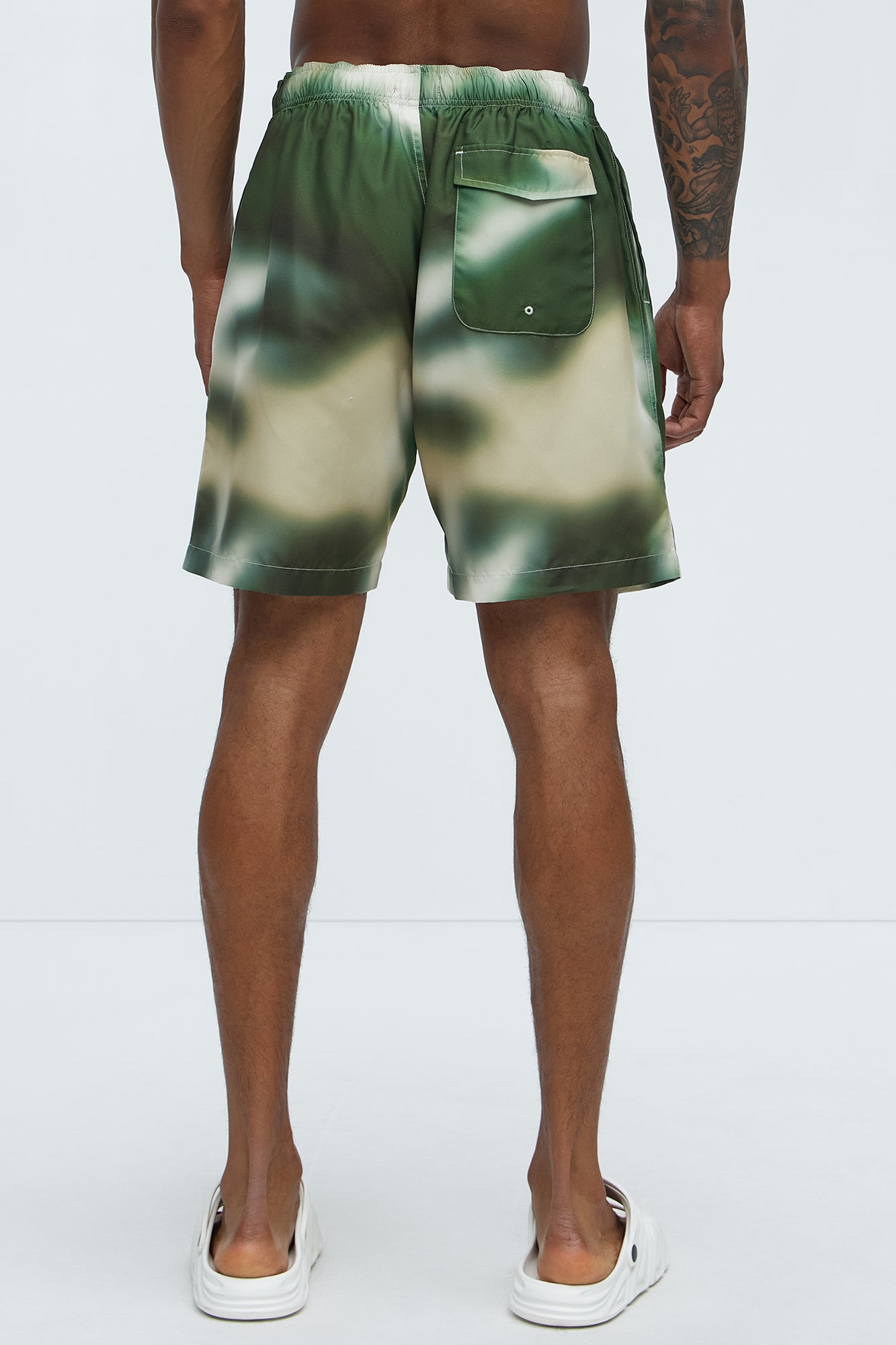 Ground Tie Dye Relaxed Short - Green/combo - Image 4
