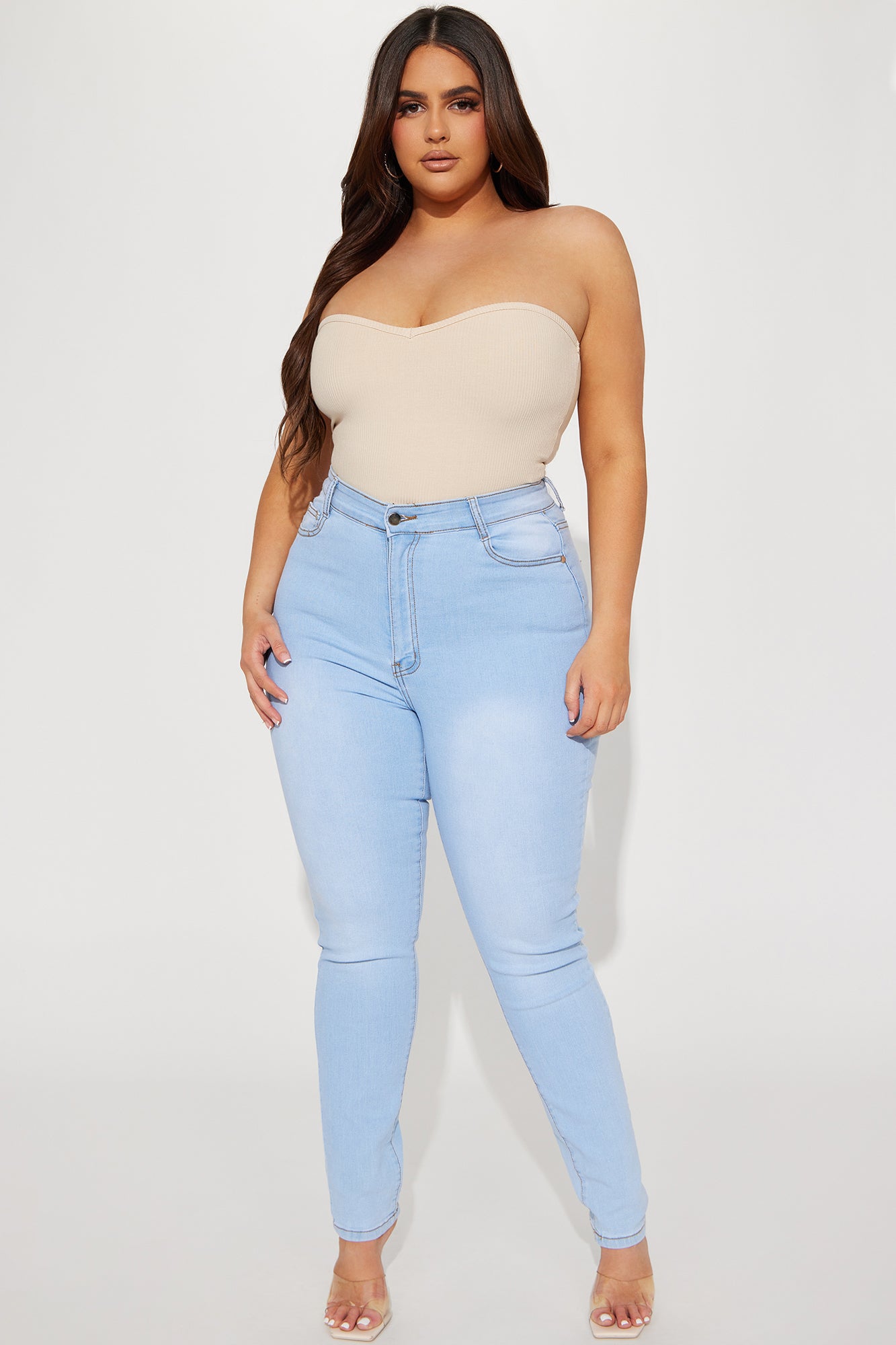 Nicolette Snatched Tube Top - Cream - Image 5
