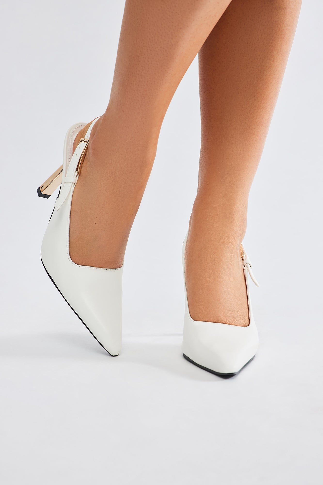 Put The Time In Slingback Pumps - White - Image 4