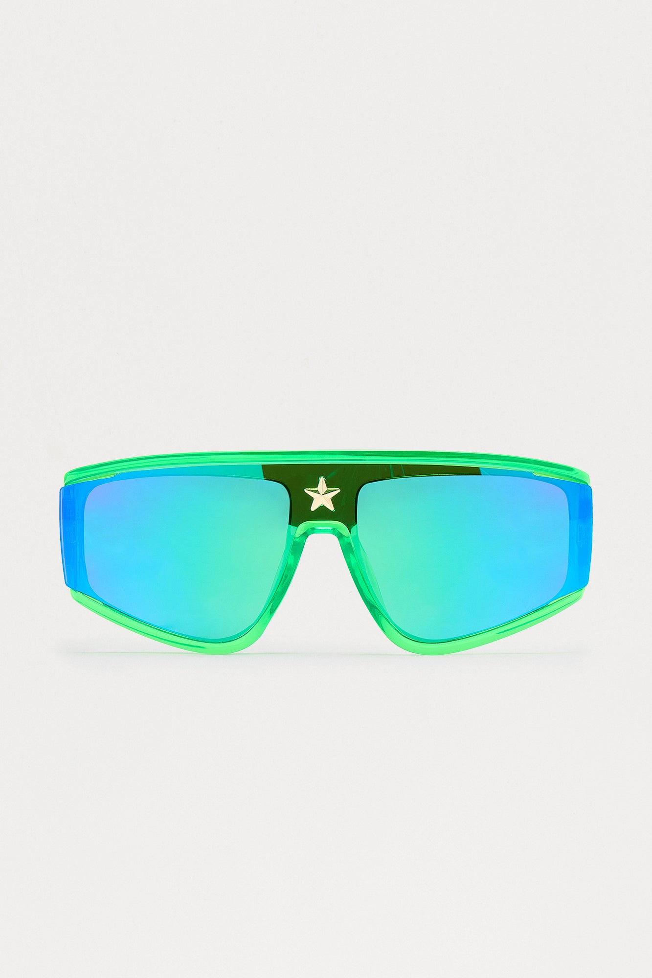 Hype Shield Sunglasses - Green - Image 3