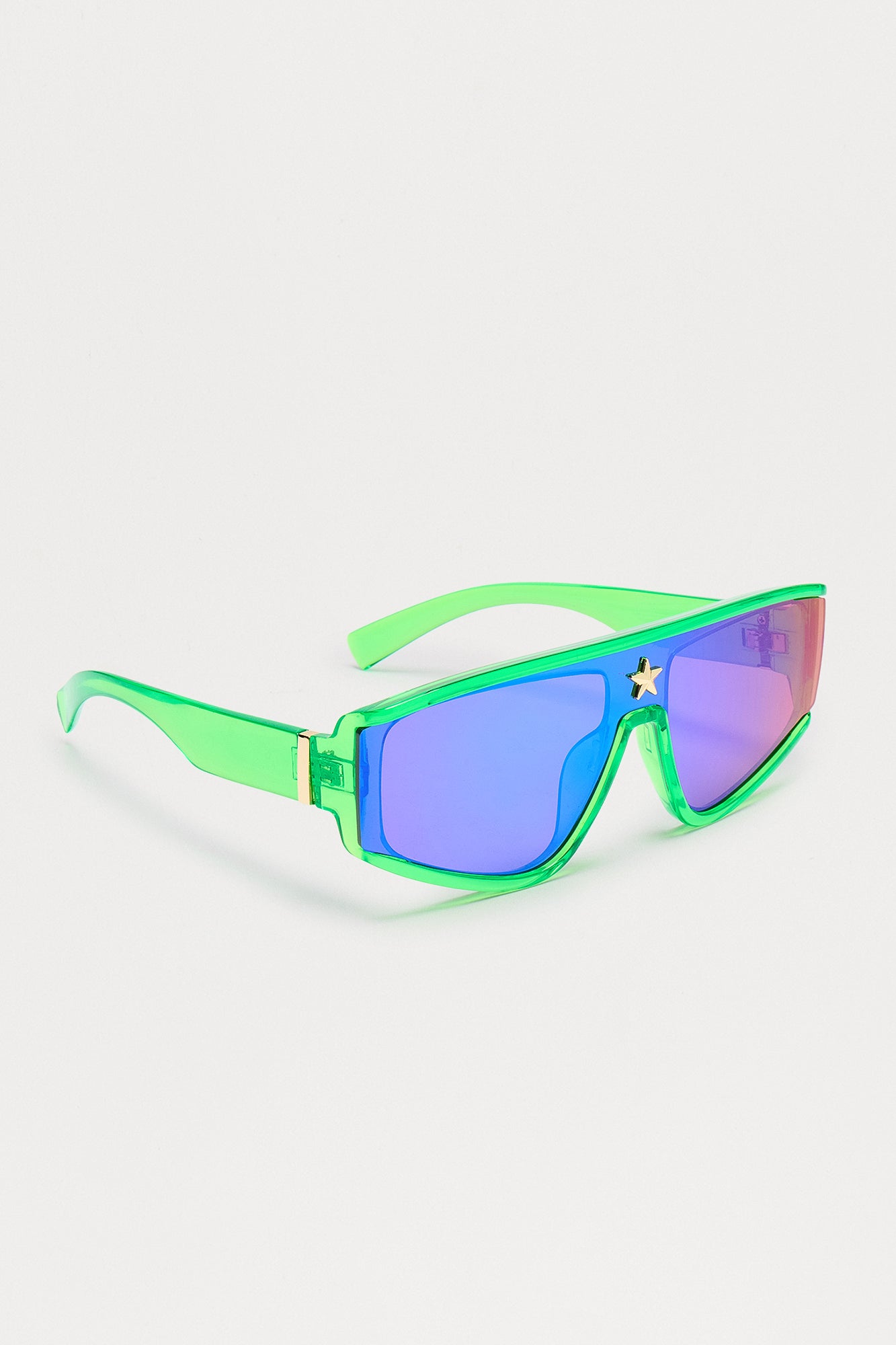 Hype Shield Sunglasses - Green - Image 4