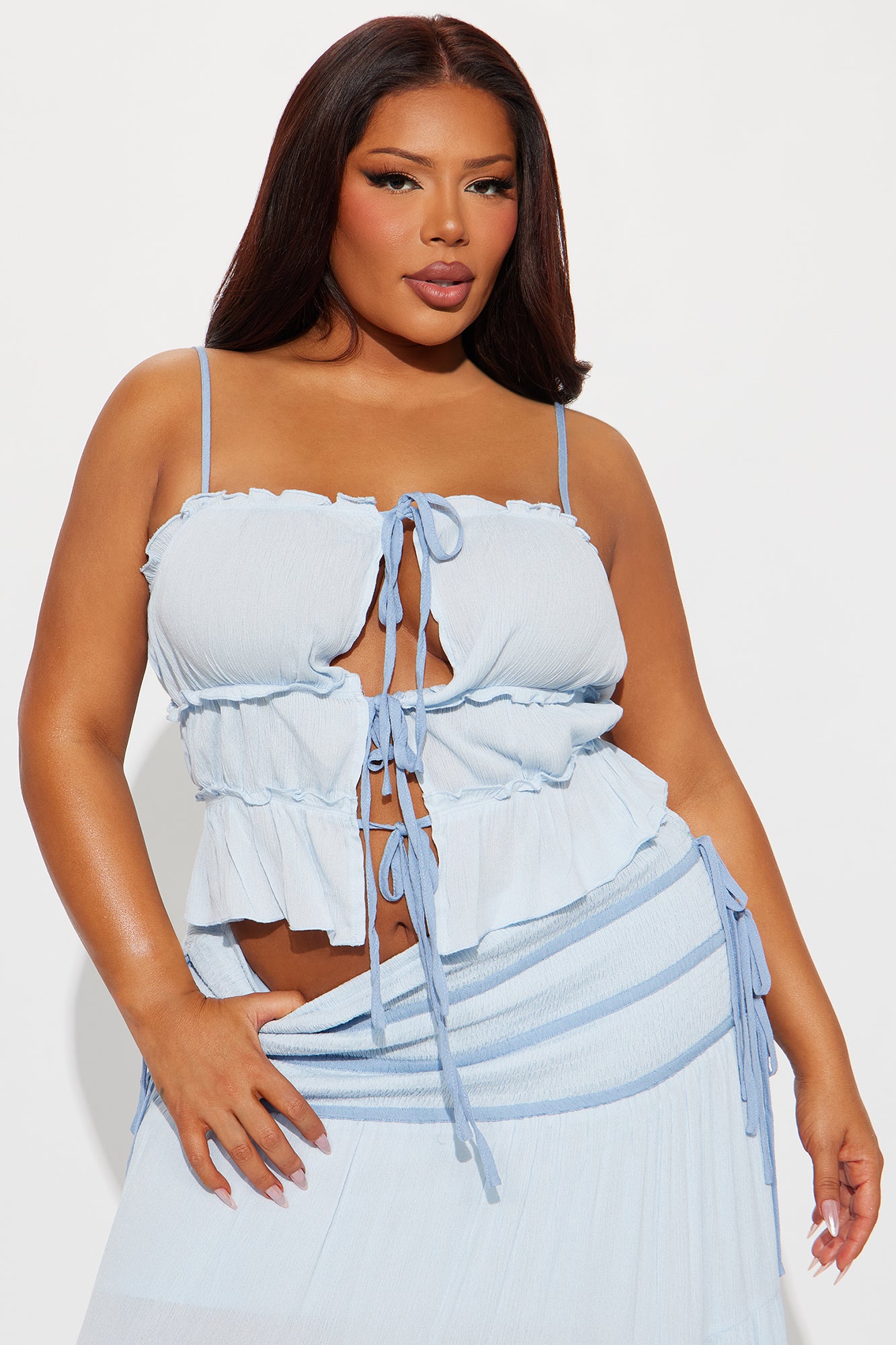 Paradise Pair Maxi Skirt Set - Blue - Image 6