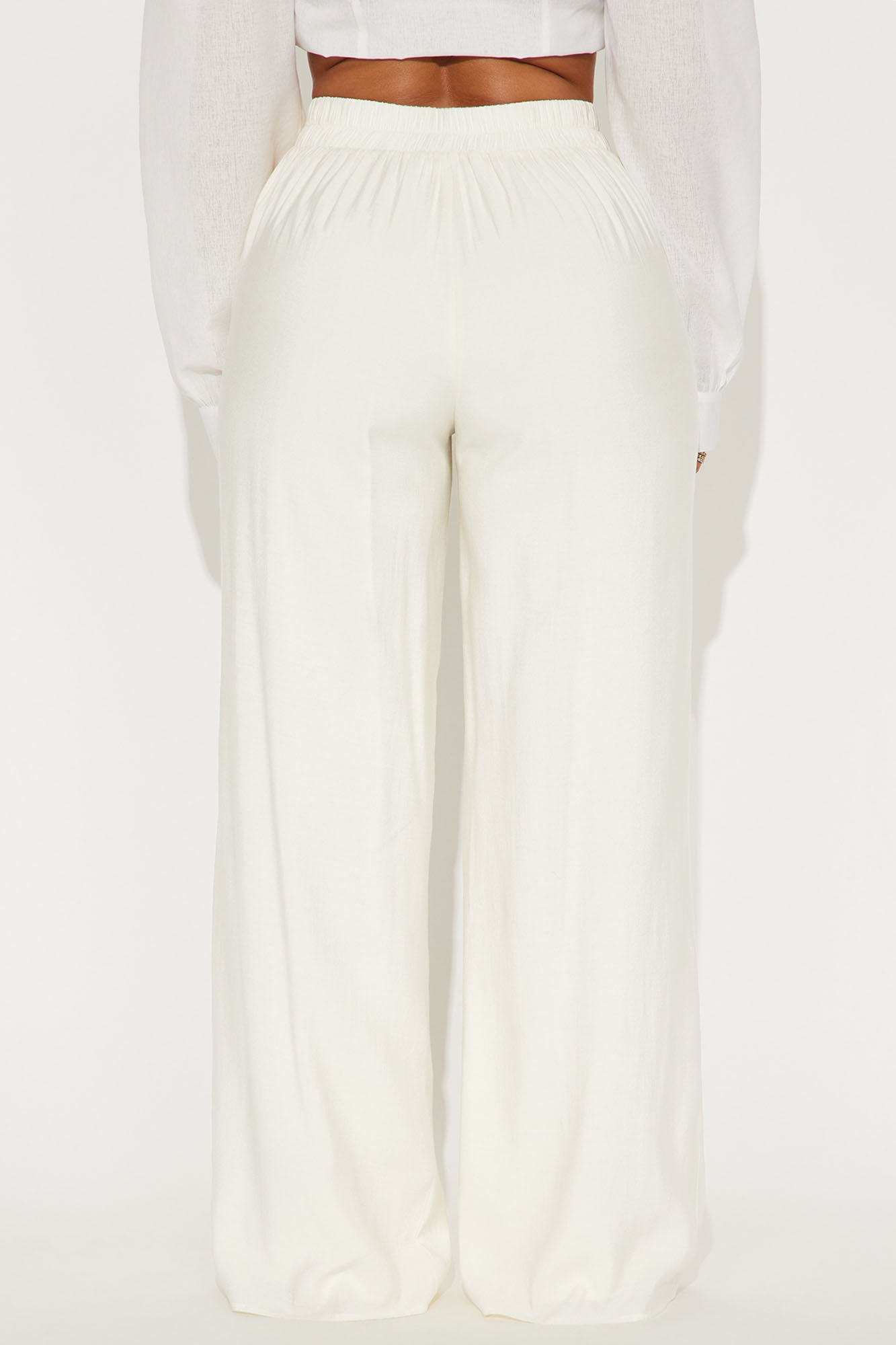 Chantel Tie Waist Pant - Cream - Image 3