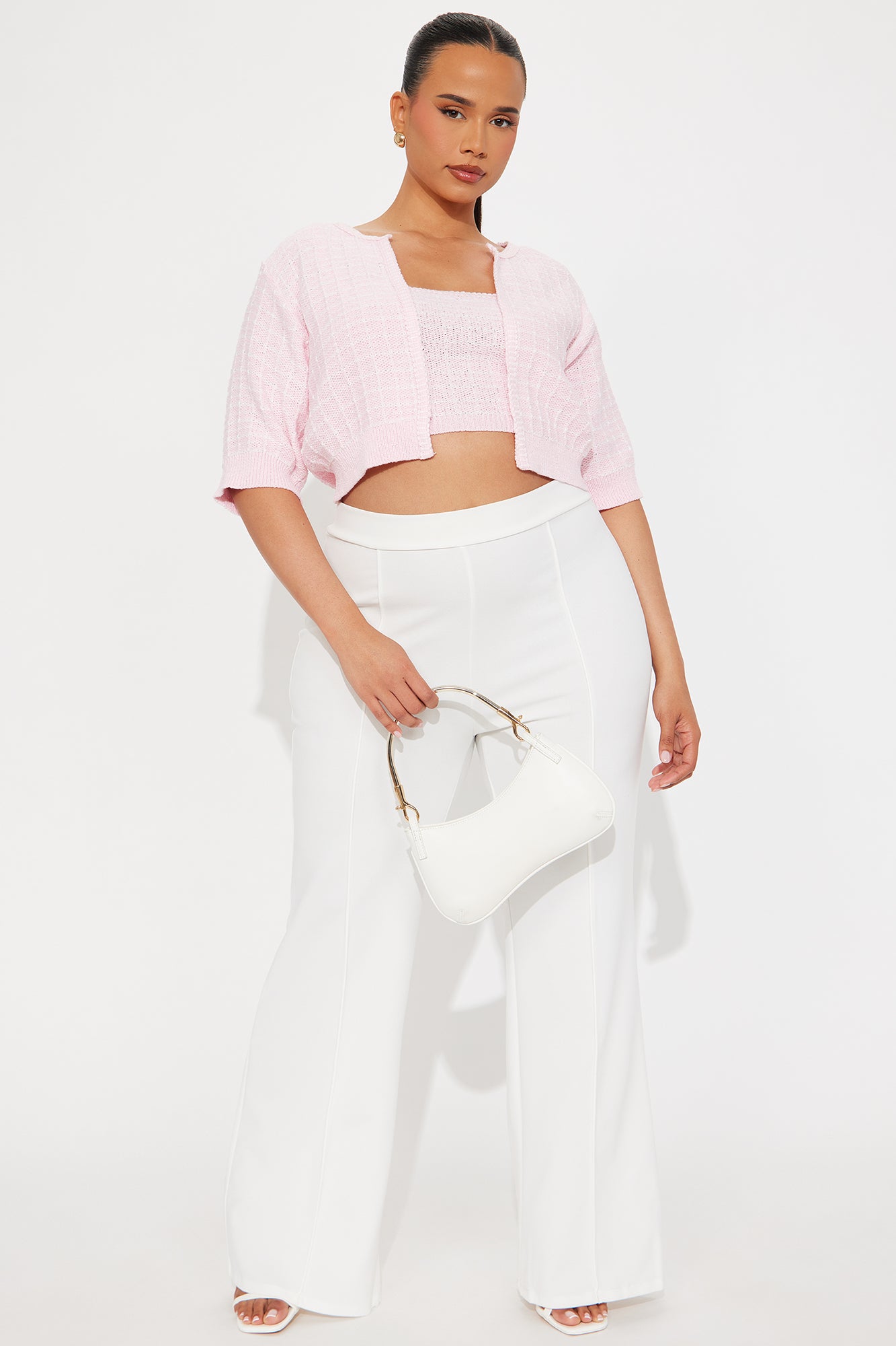 Spring Time Walk 2 Piece Cardigan - Pink - Image 5
