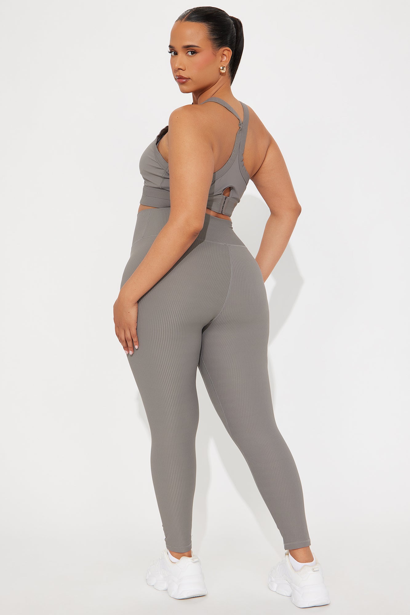 Breath Control Ribbed Active Set - Charcoal - Image 6