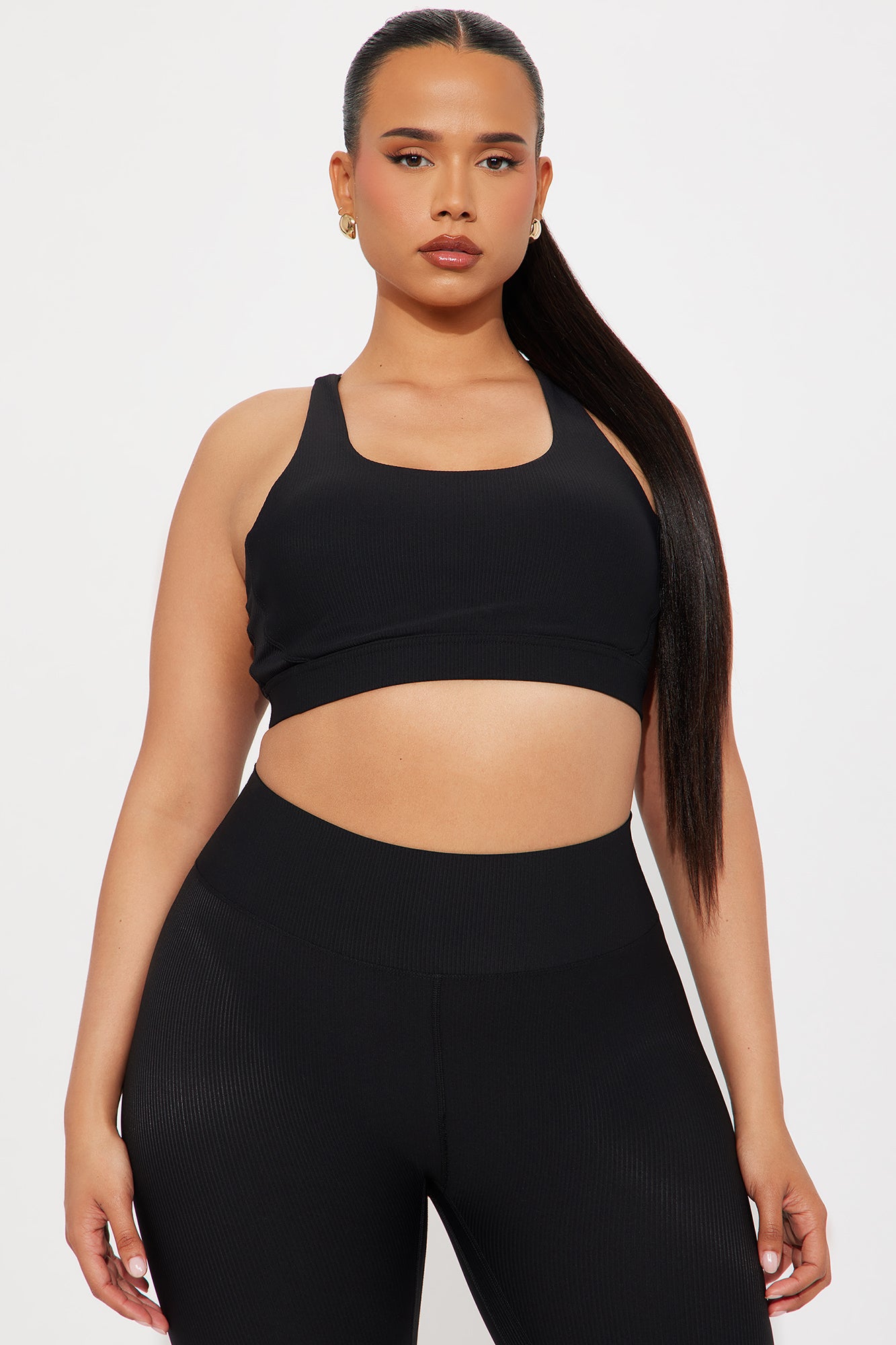 Pace It Ribbed Active Set - Black - Image 5