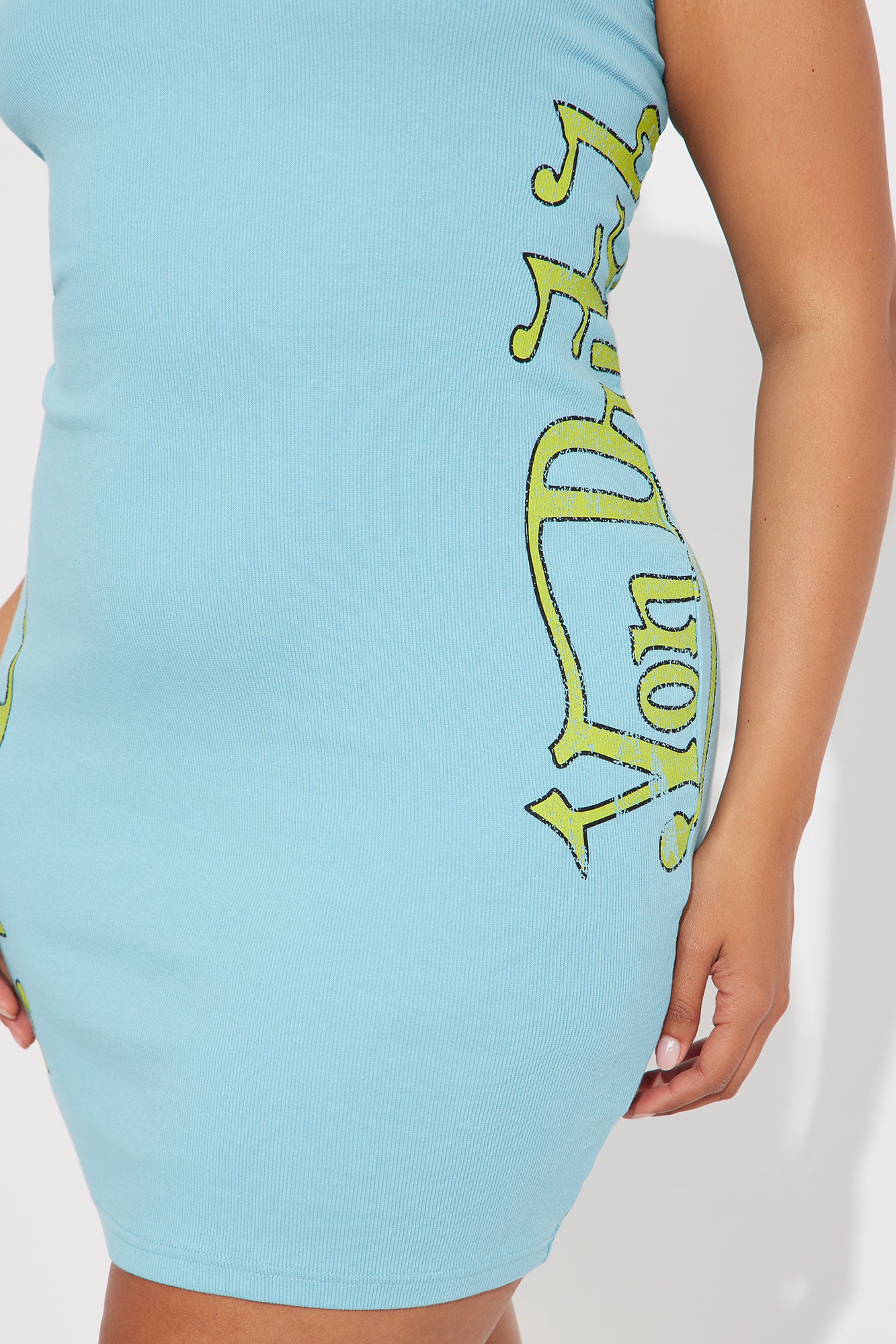 Von Dutch Ribbed Tank Dress - Blue/combo - Image 8