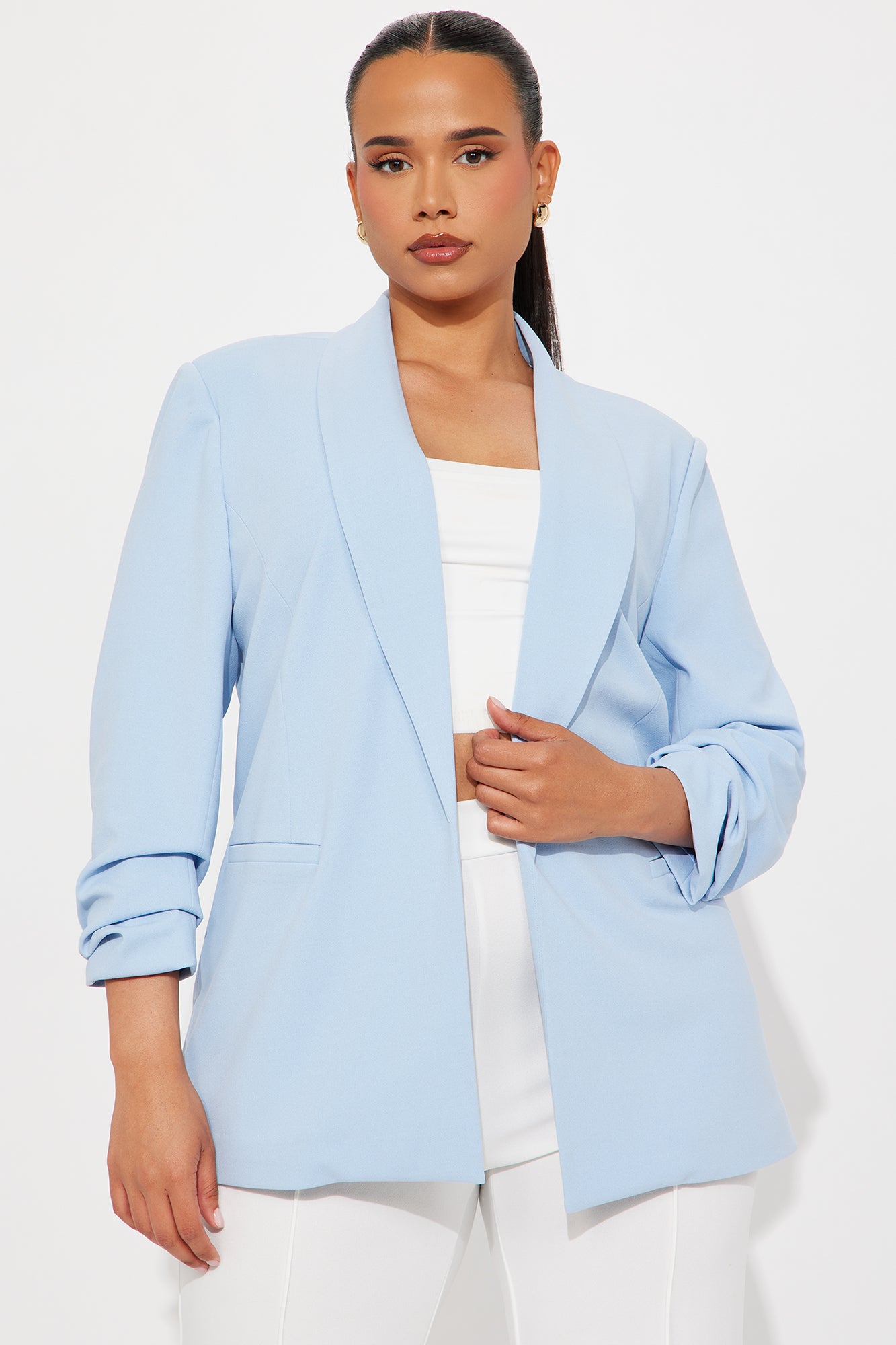 The Celine Blazer - Light Blue - Image 4