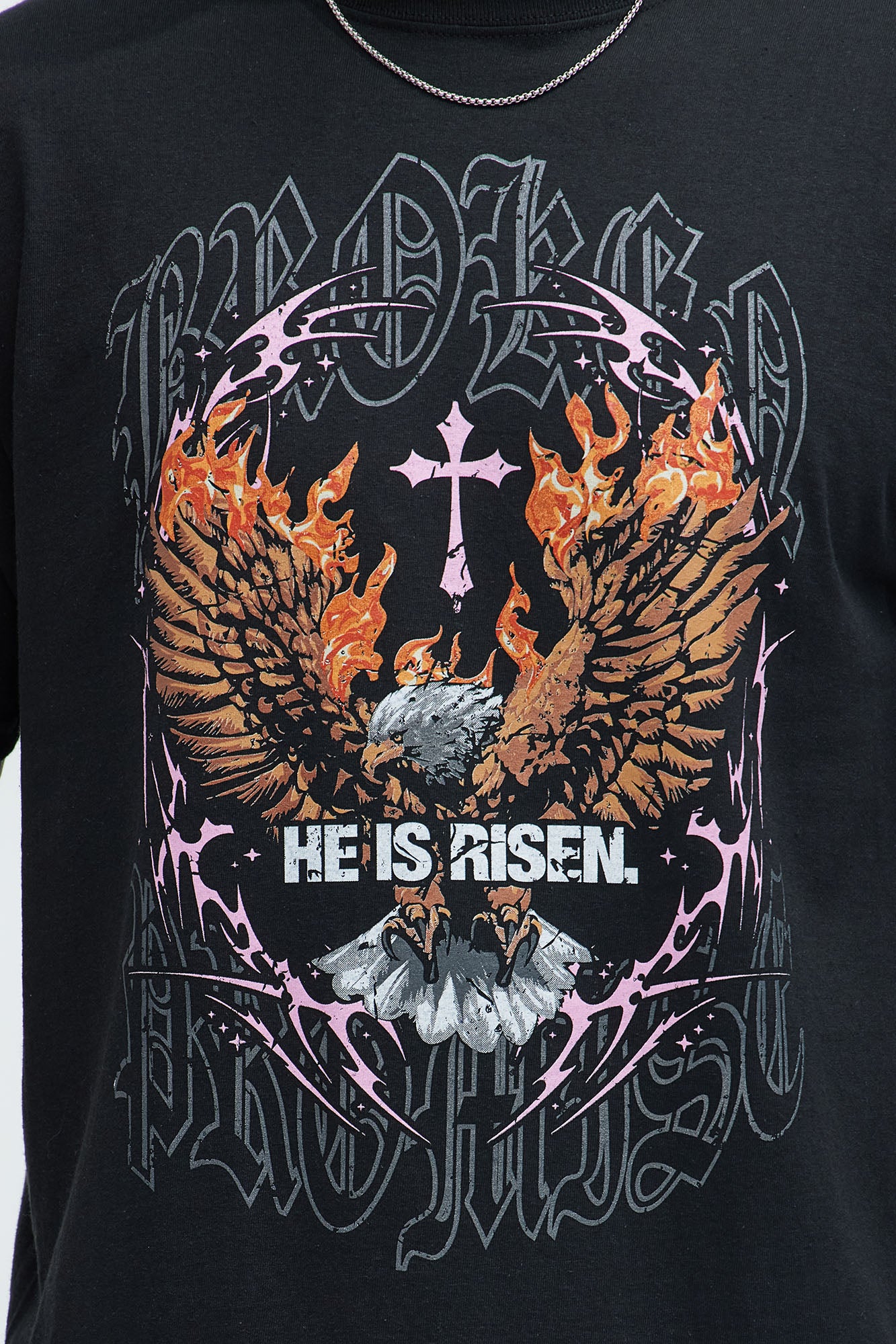 He Is Risen. Short Sleeve Tee - Black - Image 3