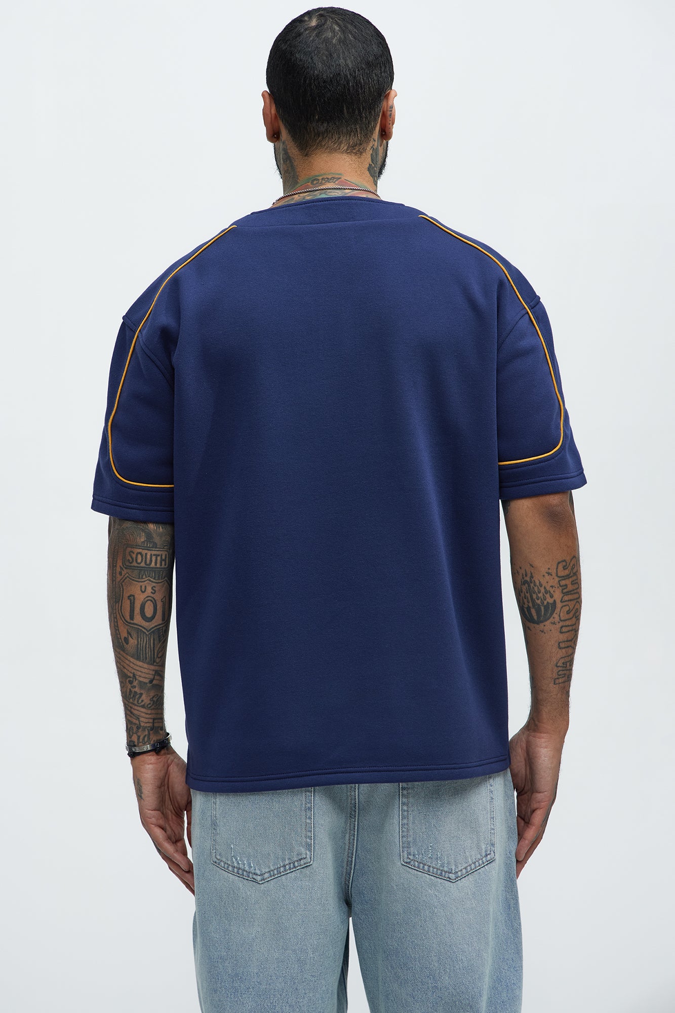 Authentic Short Sleeve Henley - Navy - Image 5