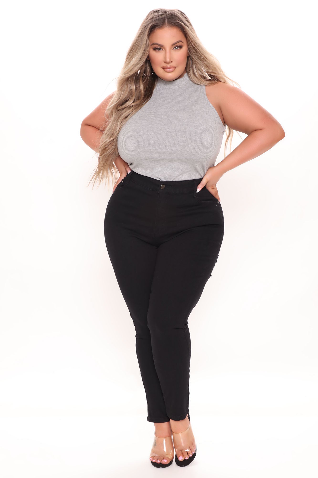 All The Booty Ripped Skinny Jeans - Black - Image 11