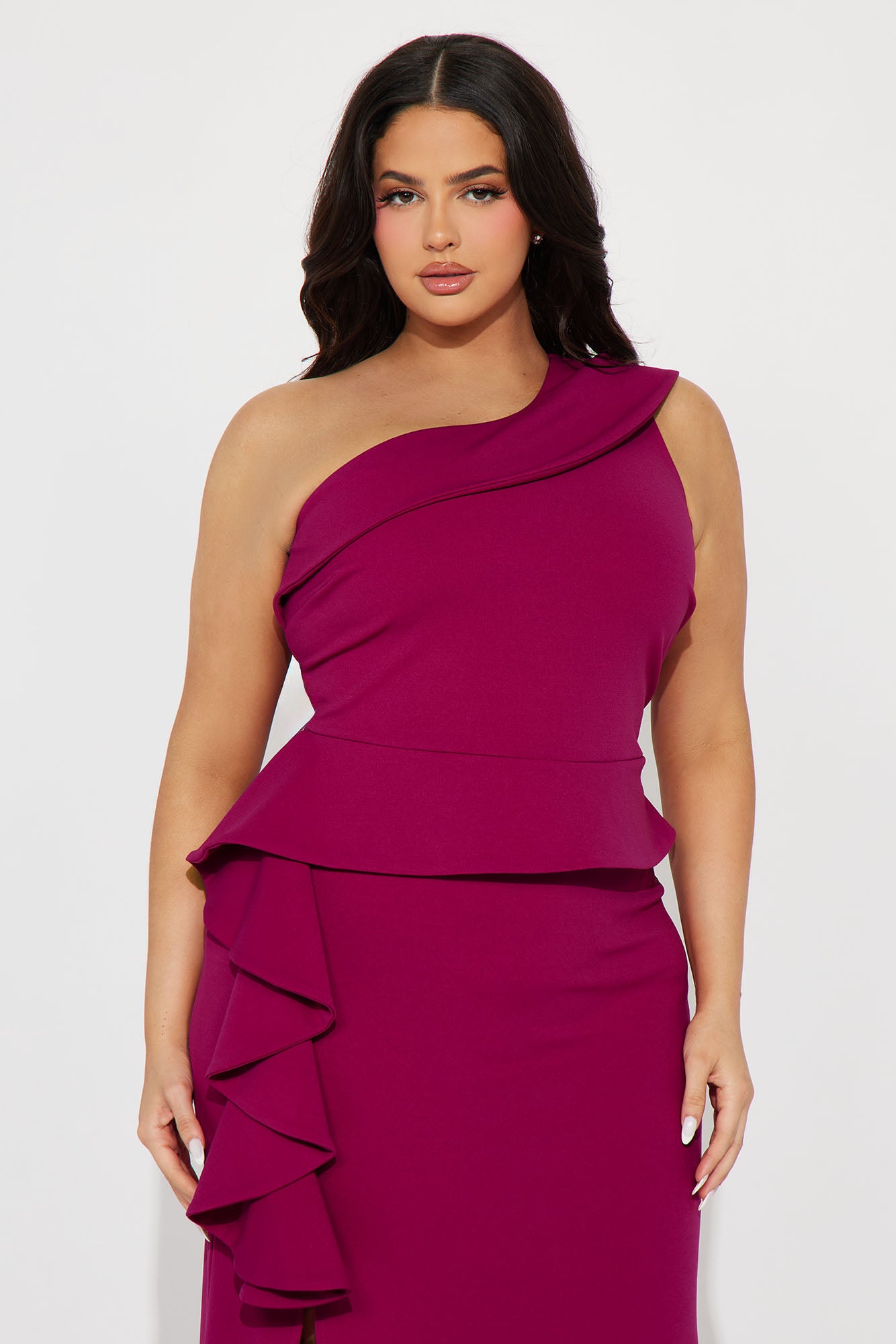 Can You Believe Crepe Gown - Magenta - Image 5