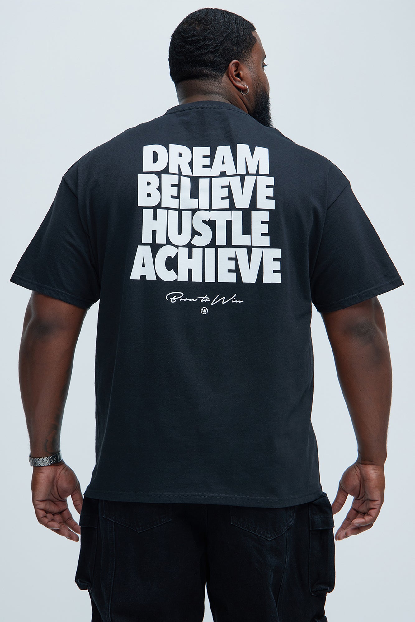 Born To Win Short Sleeve Tee - Black - Image 7