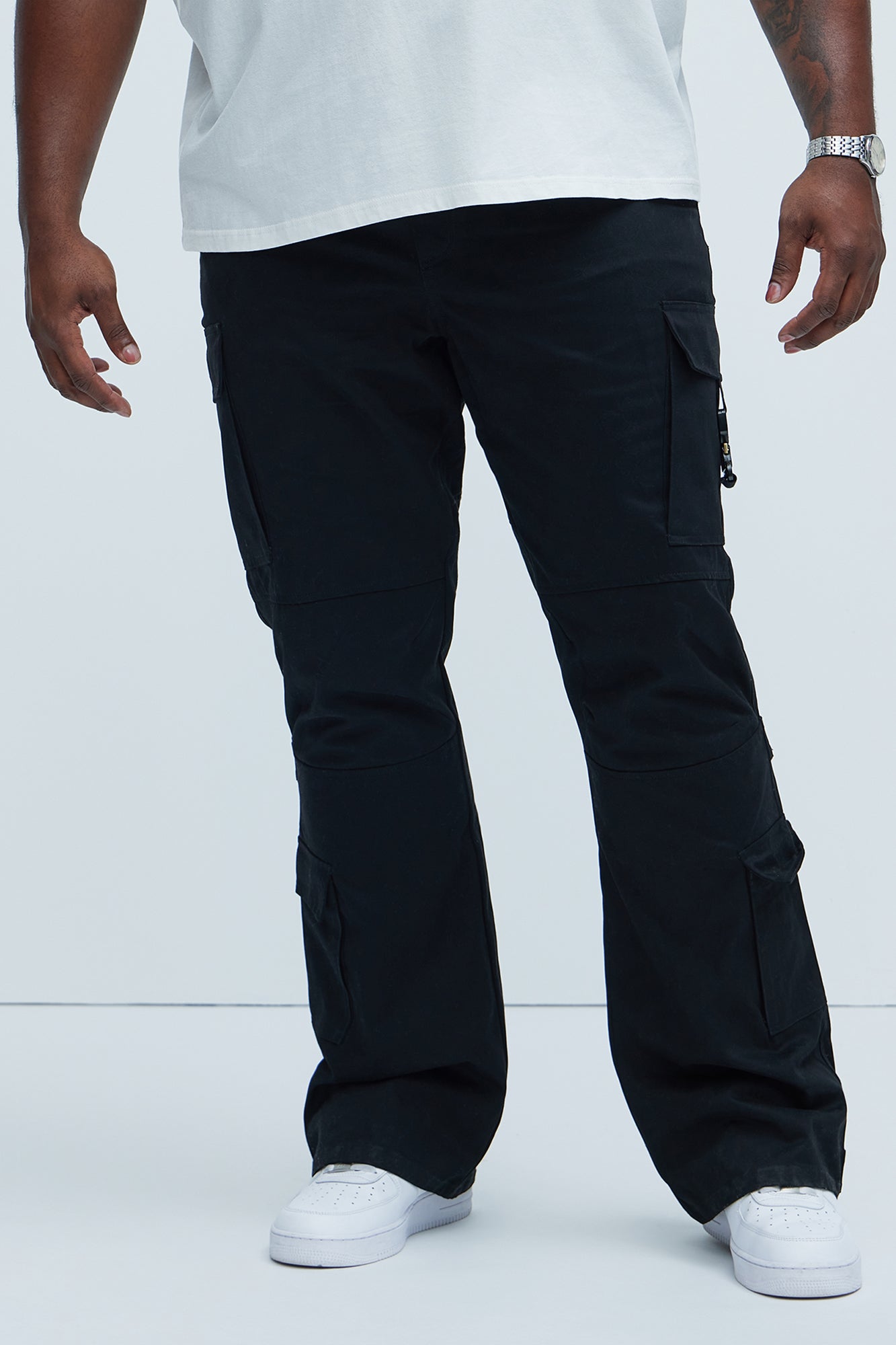 Nikko Slim Flare Pants - Black - Image 6
