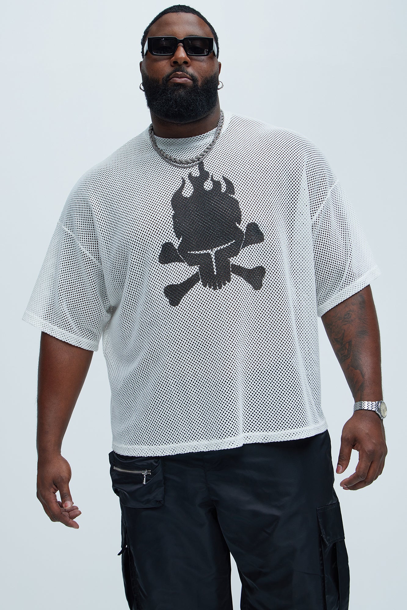Palladium Mesh Boxy Tee - White - Image 6