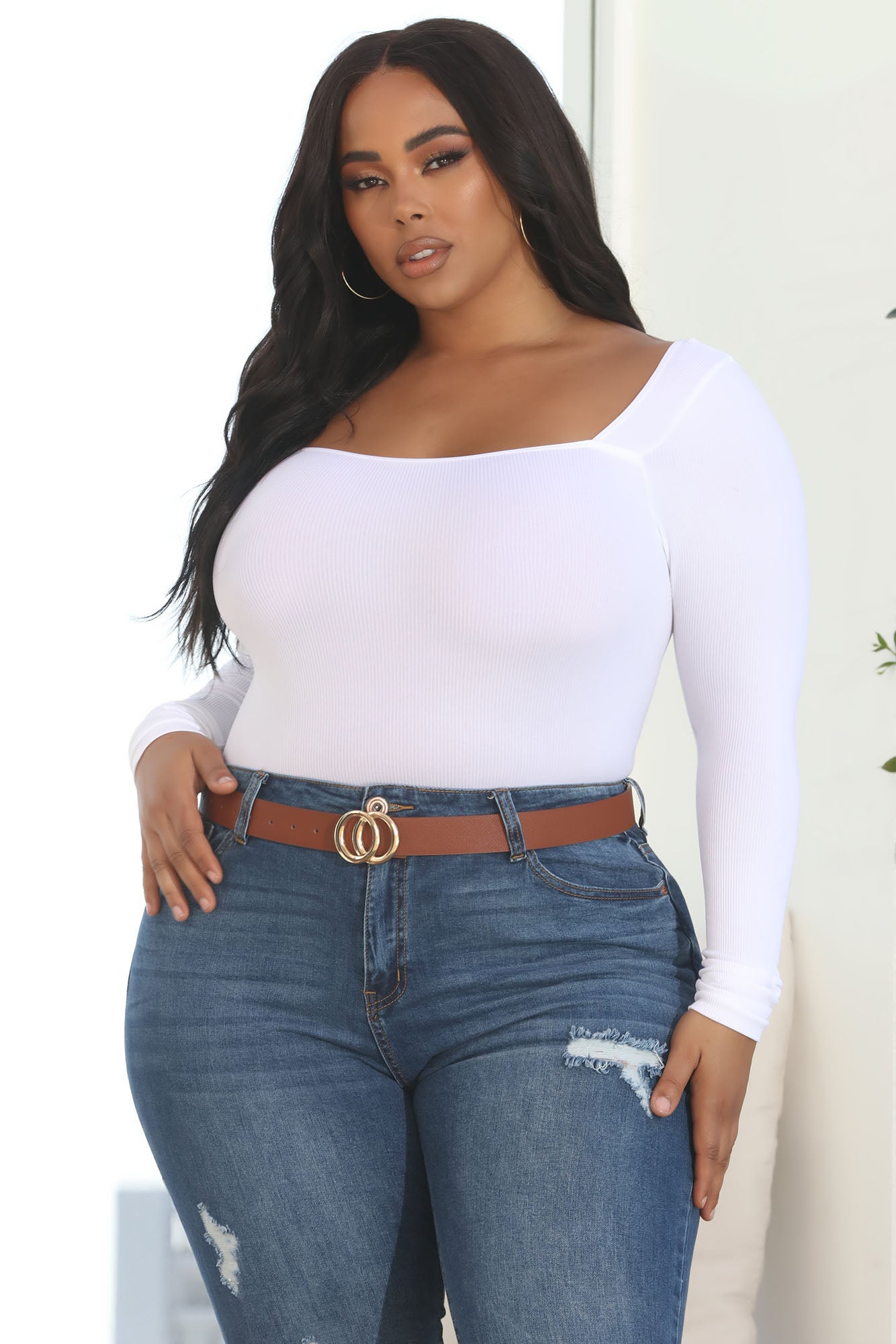 Don't Be A Square Bodysuit - White - Image 8