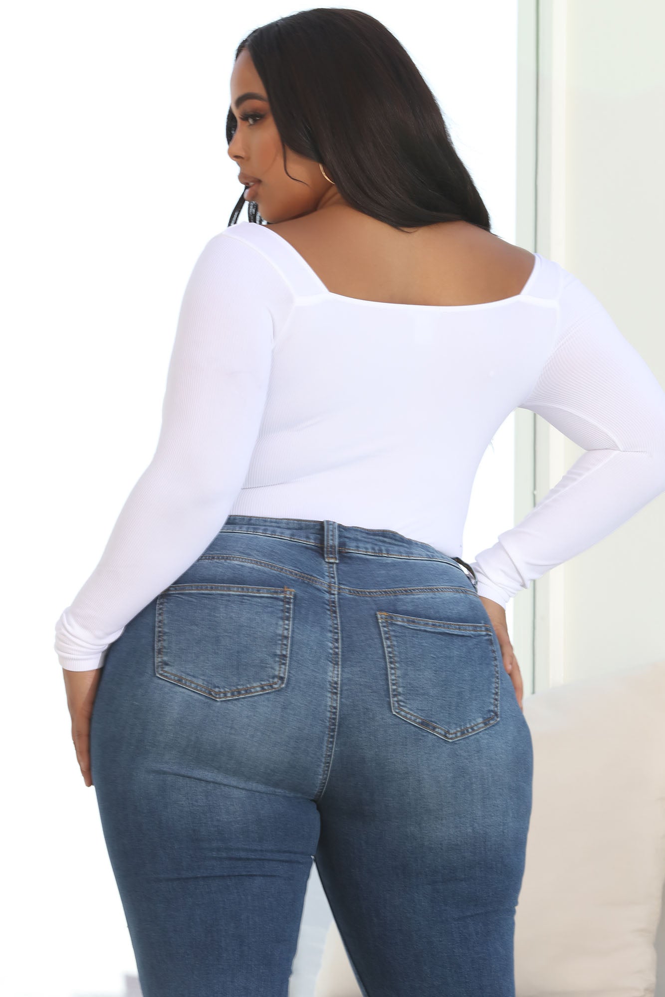 Don't Be A Square Bodysuit - White - Image 9