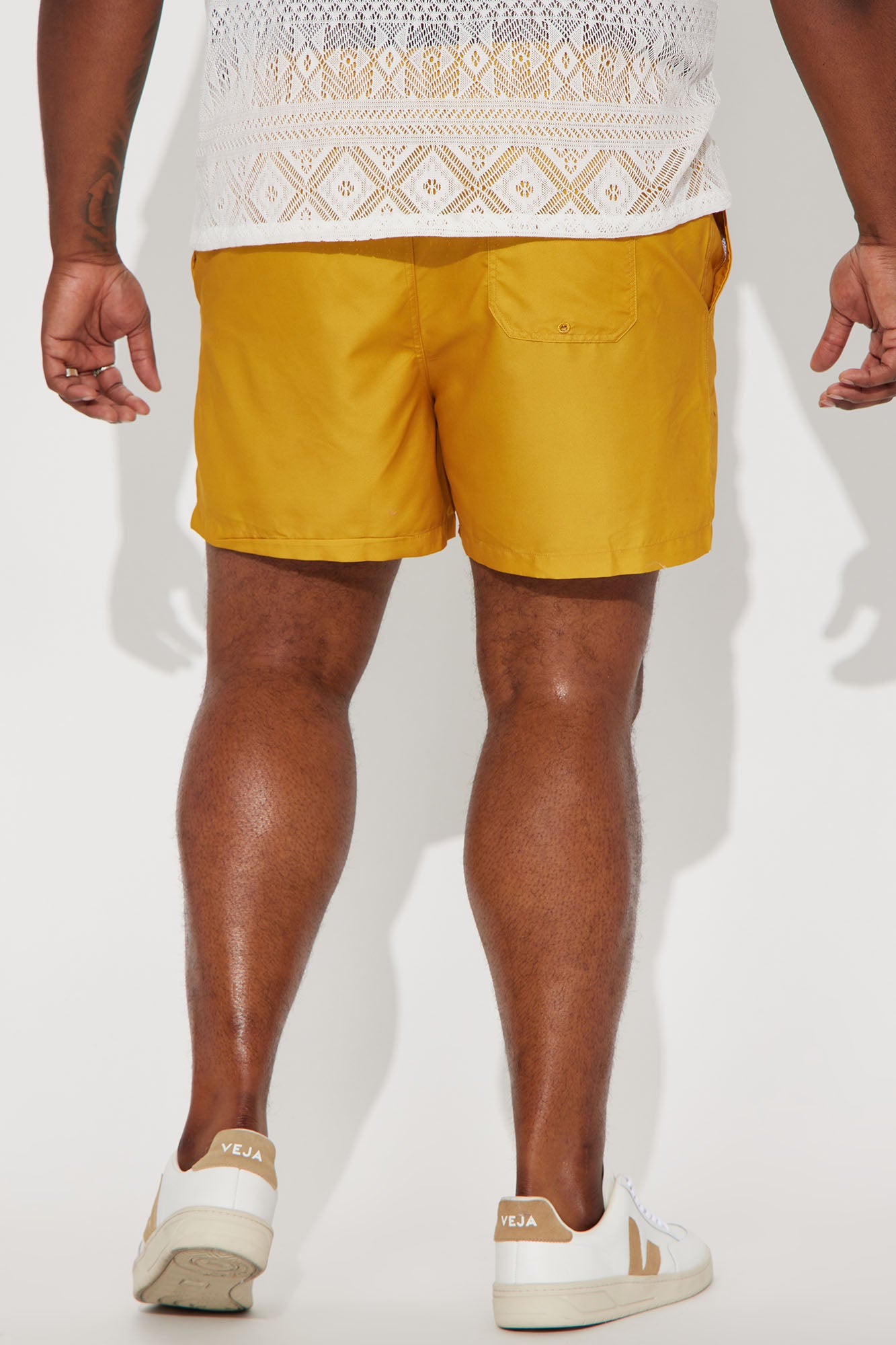 Van Gogh Swim Mid Trunk - Gold - Image 7