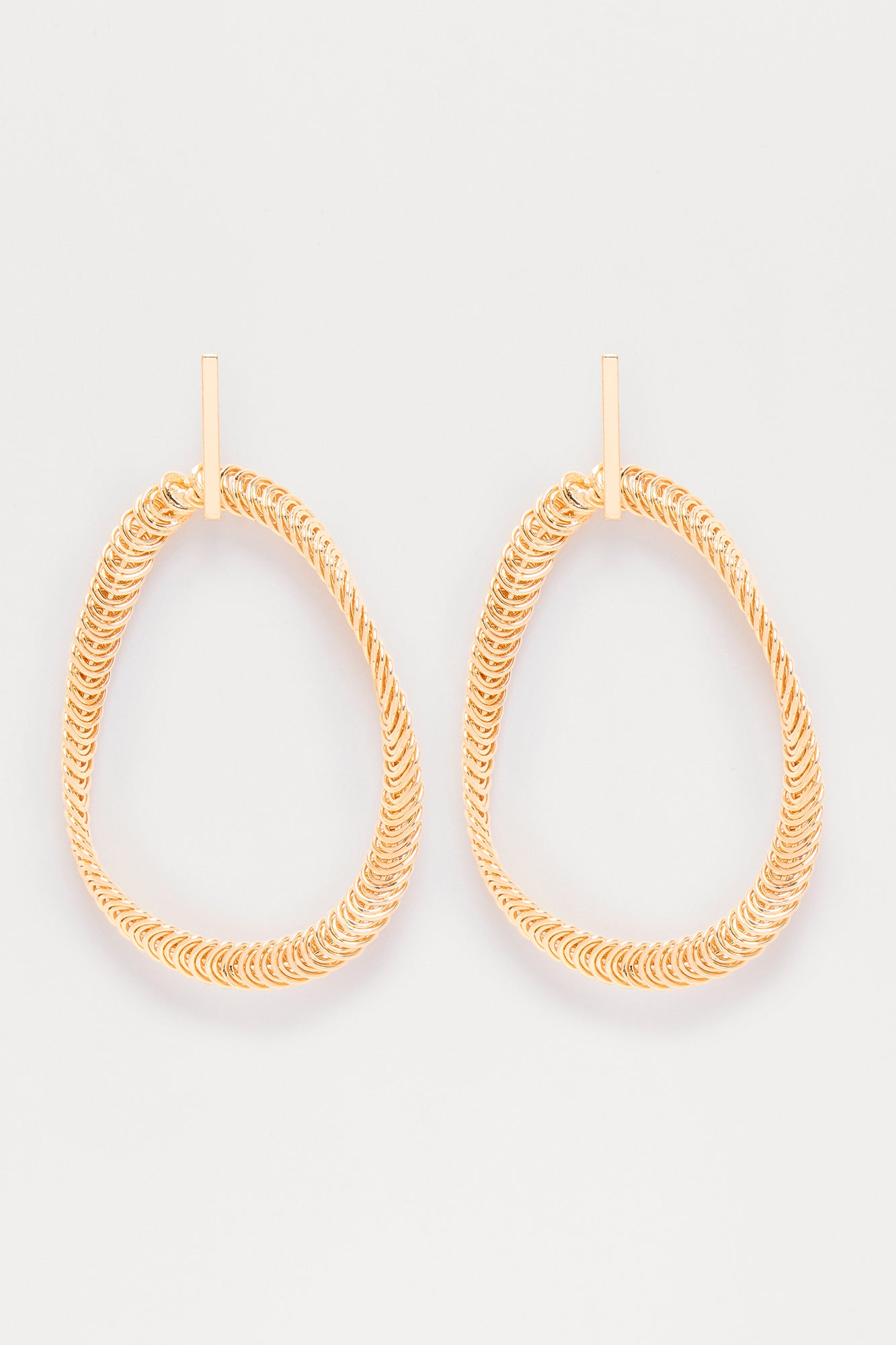 Cant Hold Me Down Statement Drop Earrings - Gold - Image 3