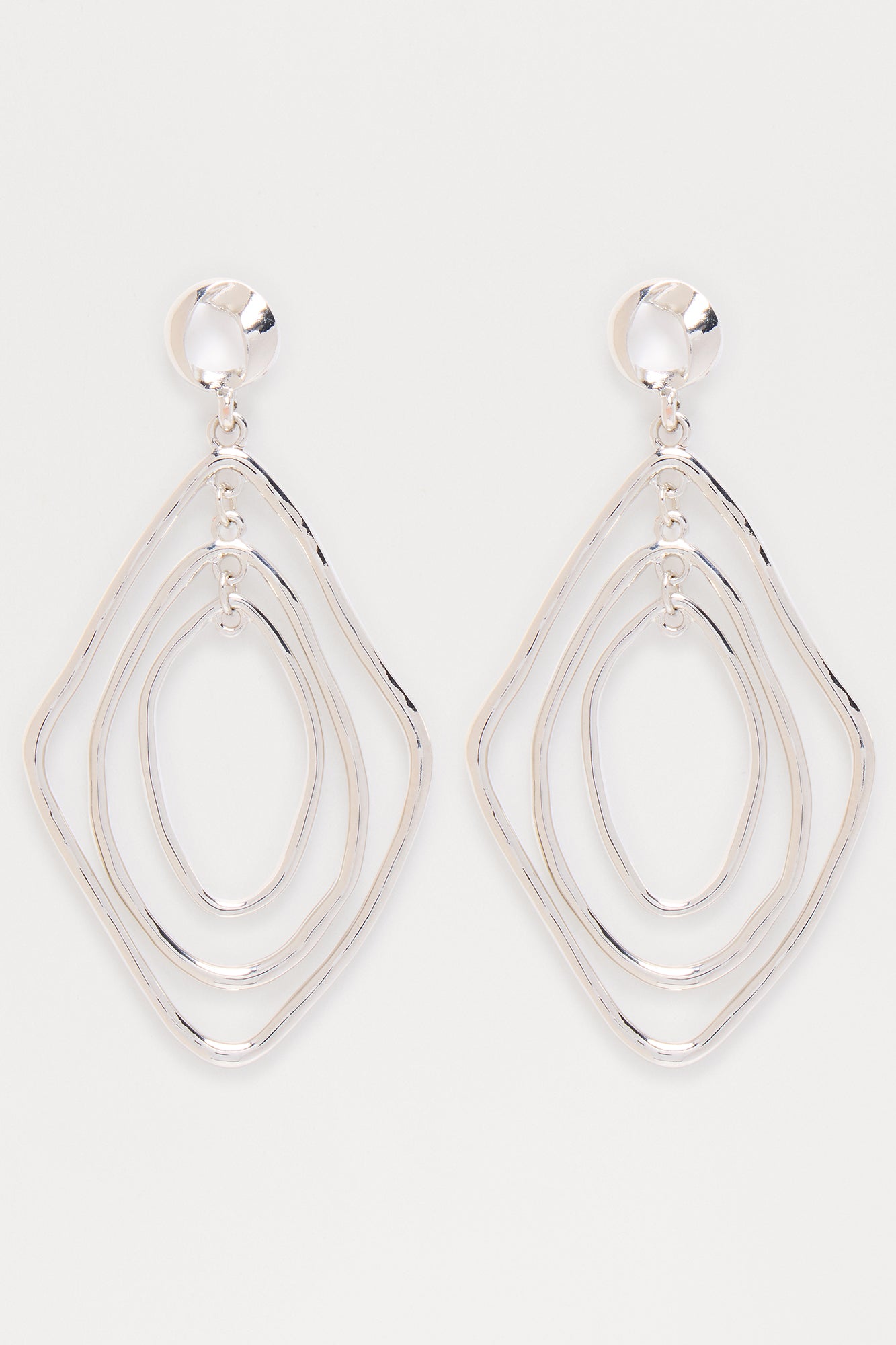 Abby Waterfall Drop Earrings - Silver - Image 3
