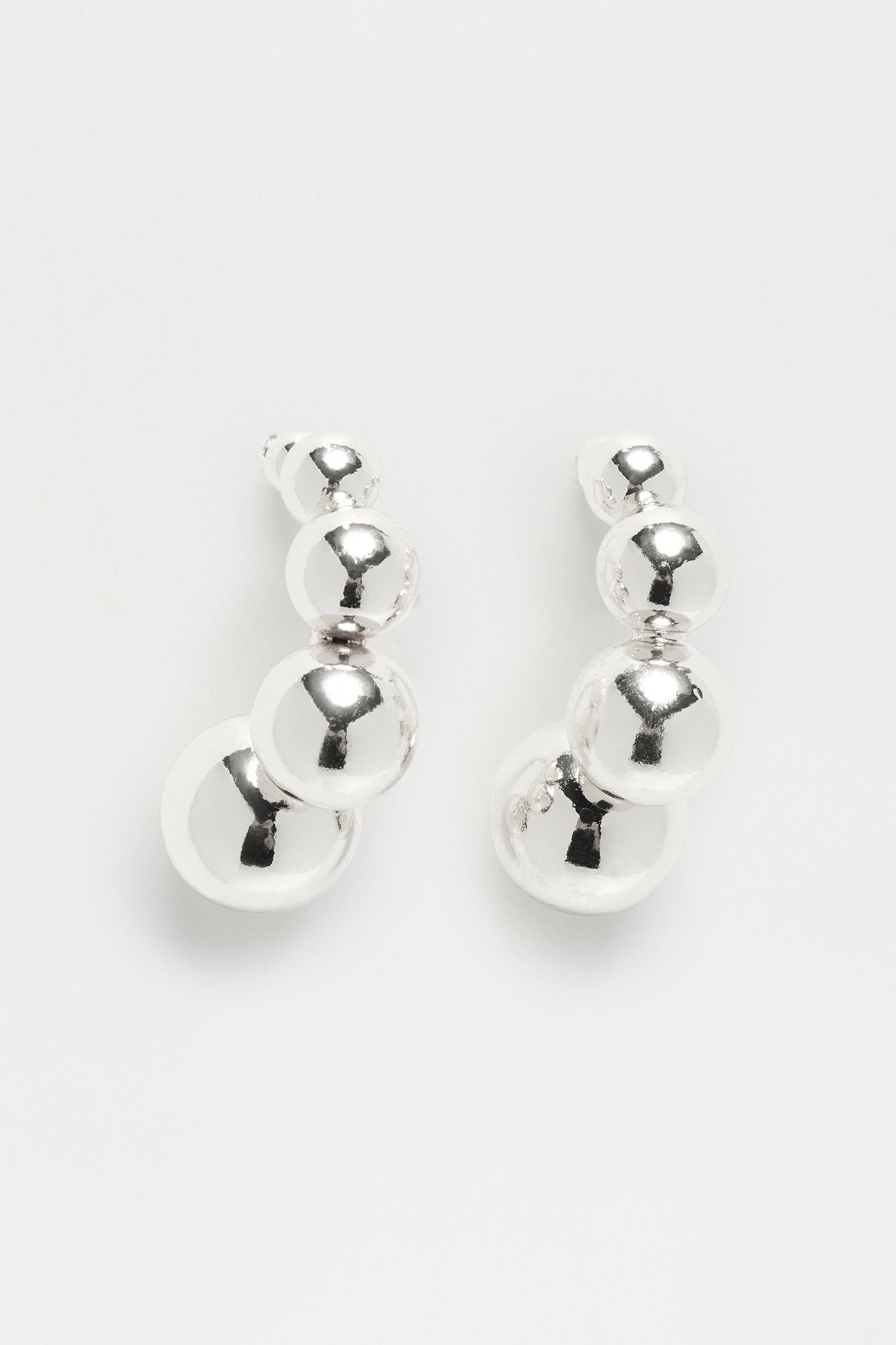 In My Atmosphere Hoop Earrings - Silver - Image 3