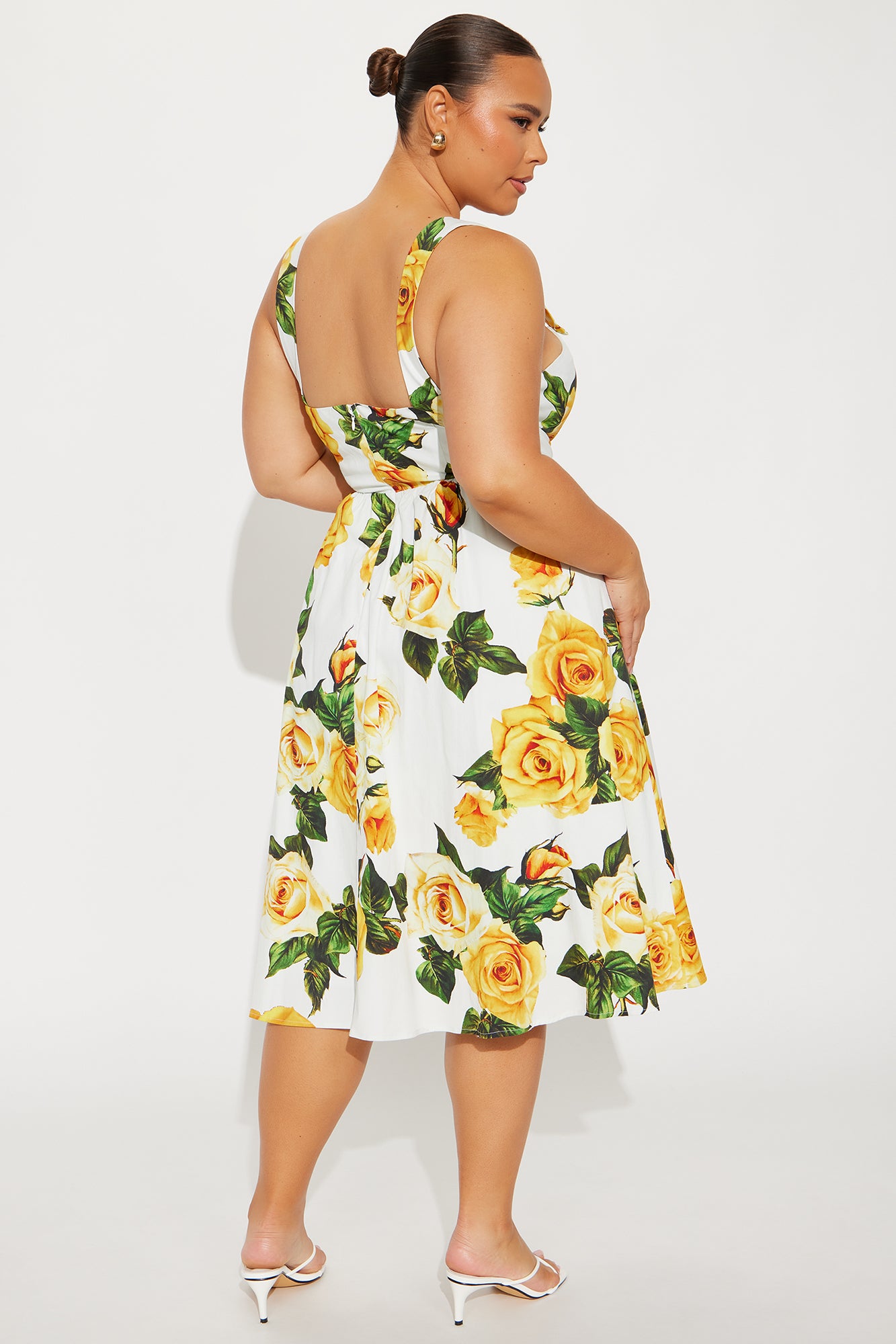 Sunday Symphony Floral Midi Dress - Yellow/combo - Image 6