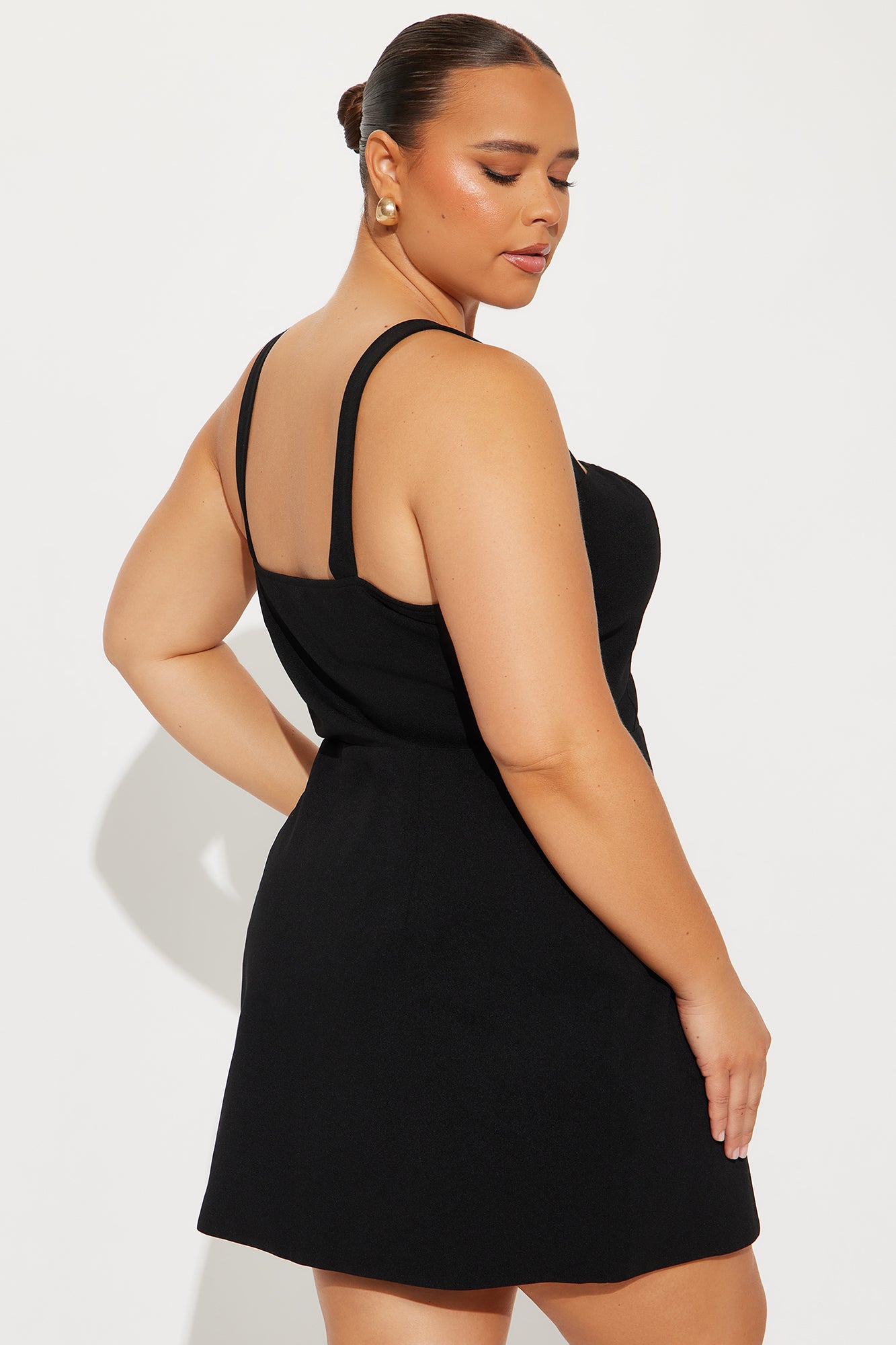 Ambrose Square Neck Mini Dress - Black - Image 6