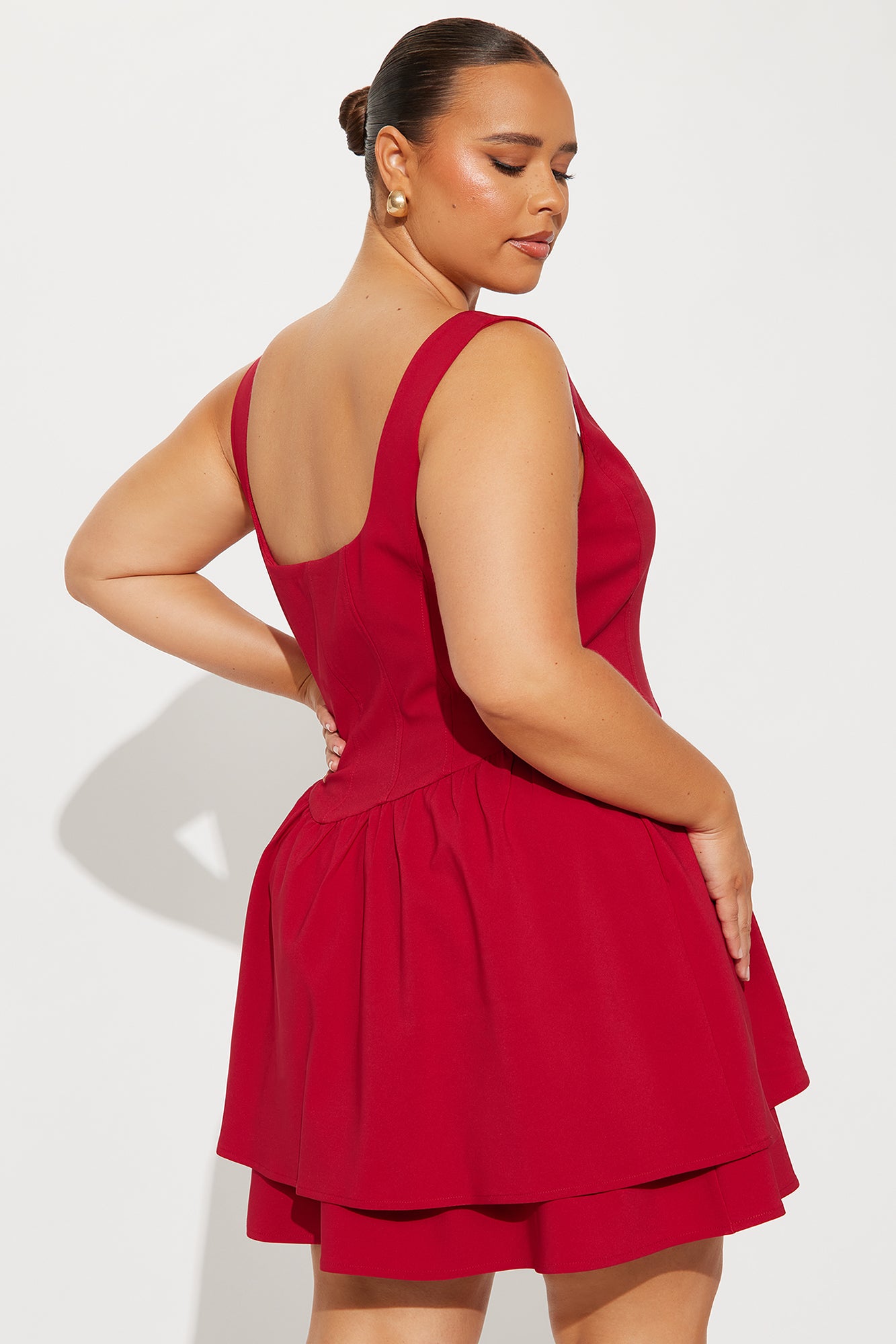 Ava Corset Micro Mini Dress - Red - Image 6