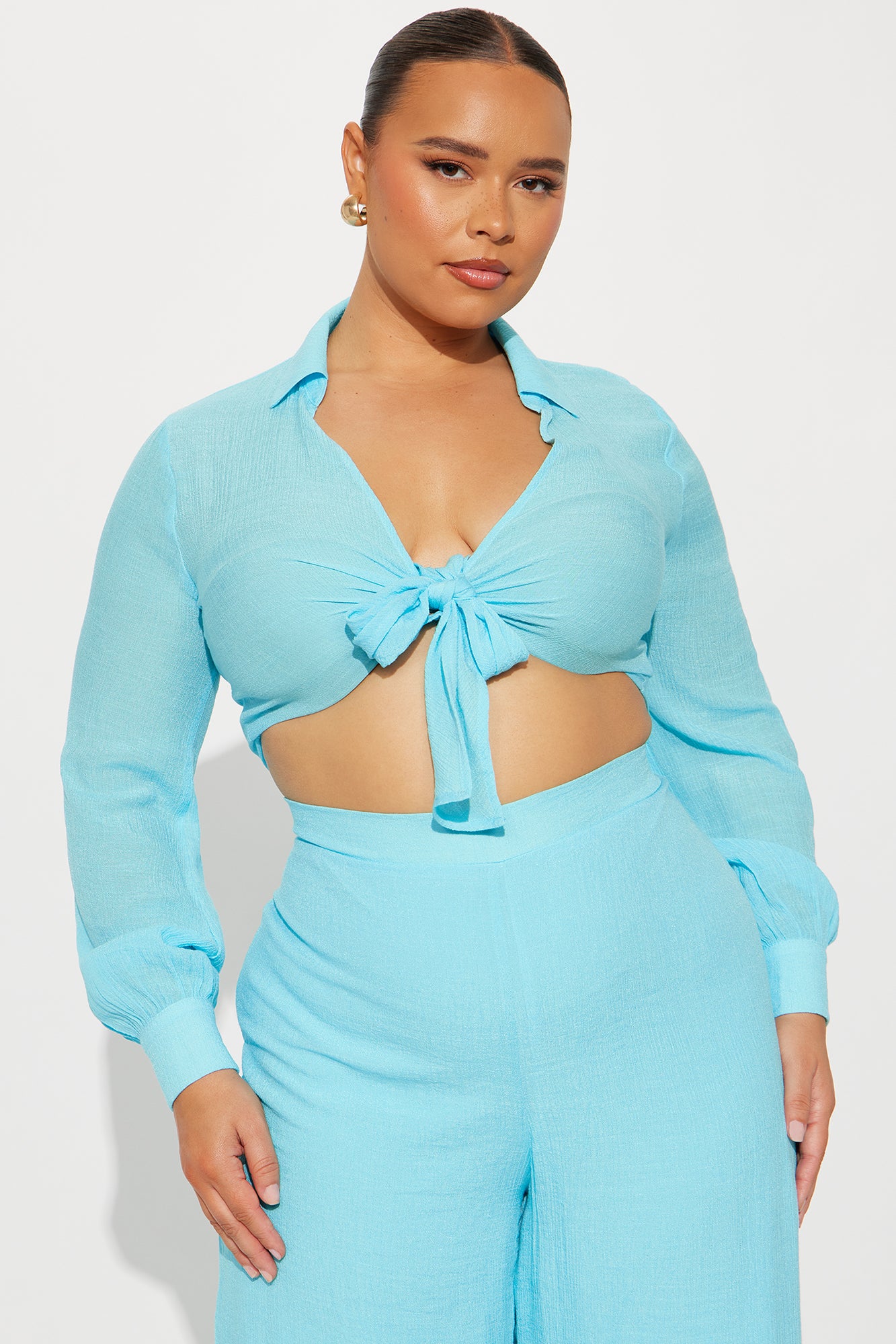 Island Dreaming Pant Set - Aqua - Image 5