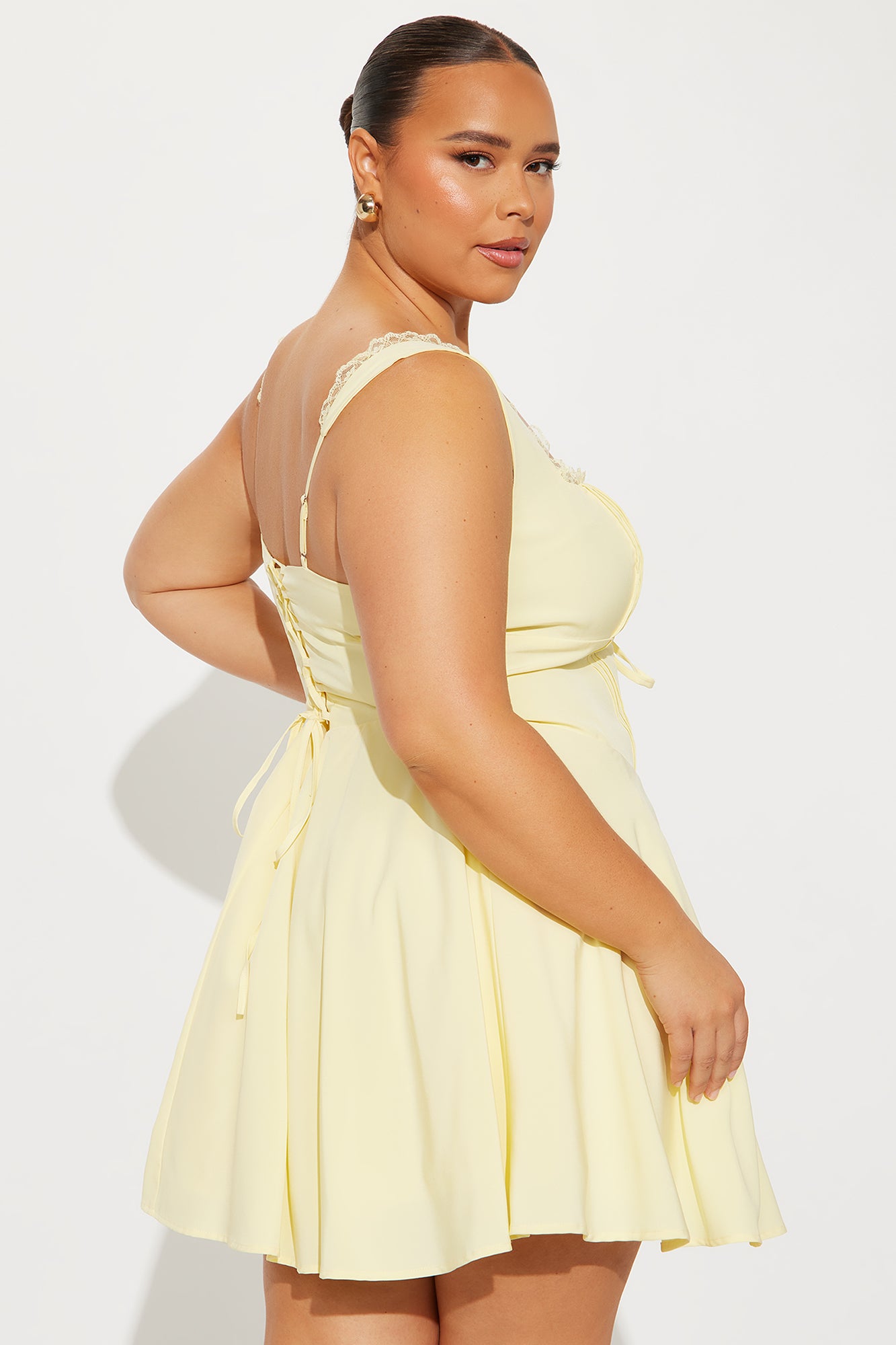 Truly Yours Corset Mini Dress - Butter Yellow - Image 6
