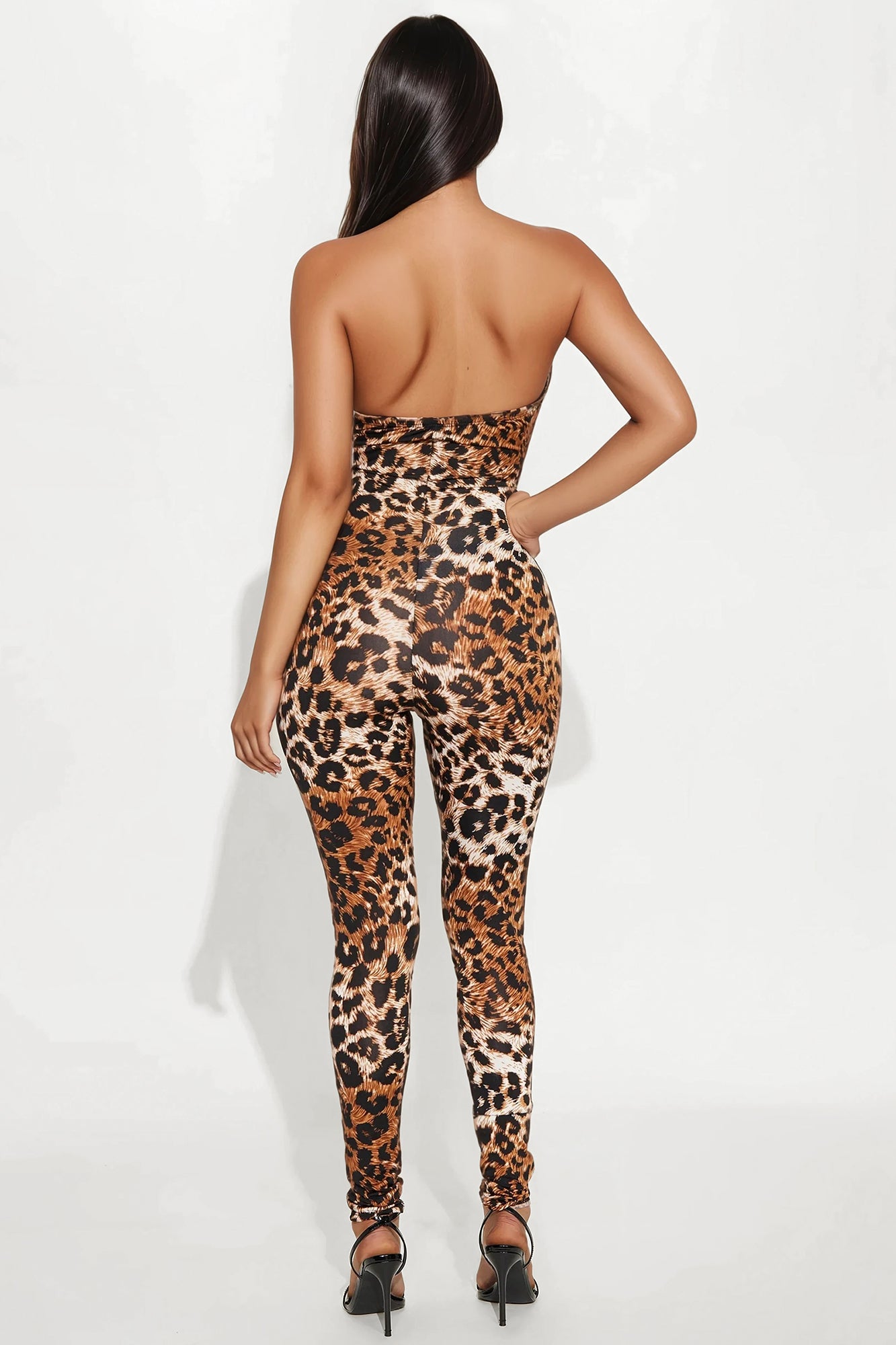 Wild Instincts Leopard Jumpsuit - Brown/combo - Image 3