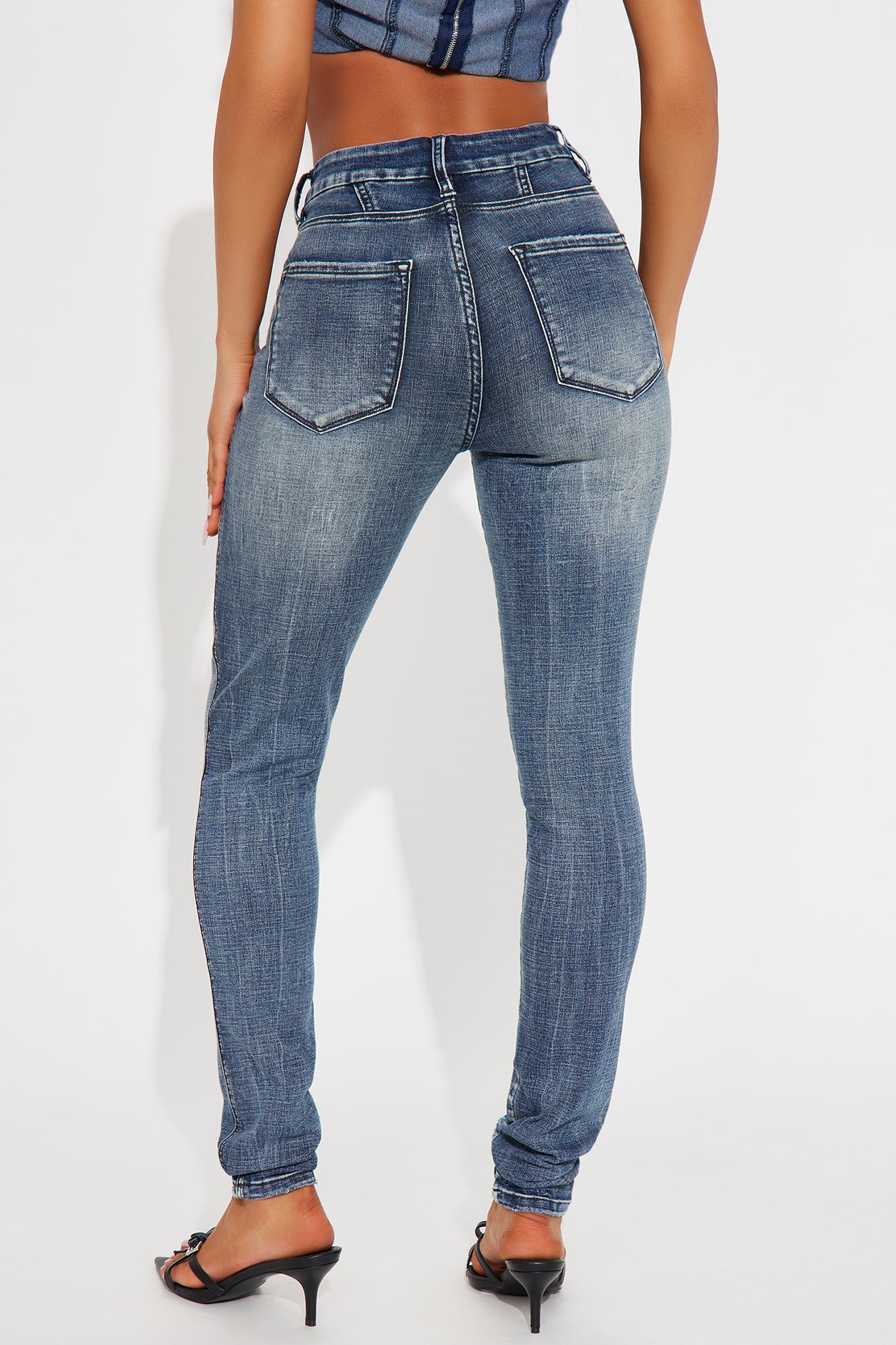 Tall Long Story Short Sculpting Stretch Skinny Jeans - Medium Wash - Image 3