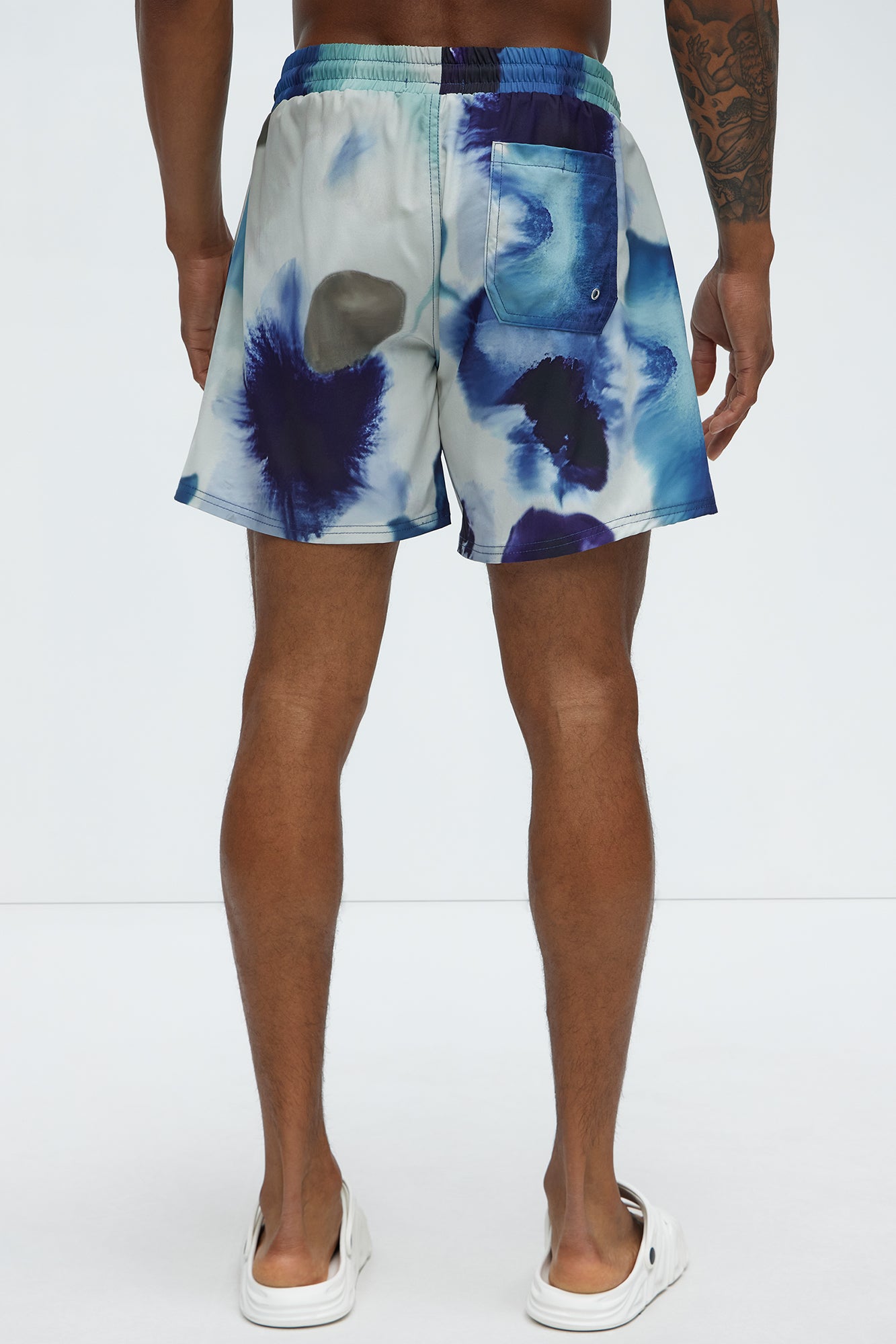 Waterfall Swim Mid Trunk - Blue/combo - Image 3