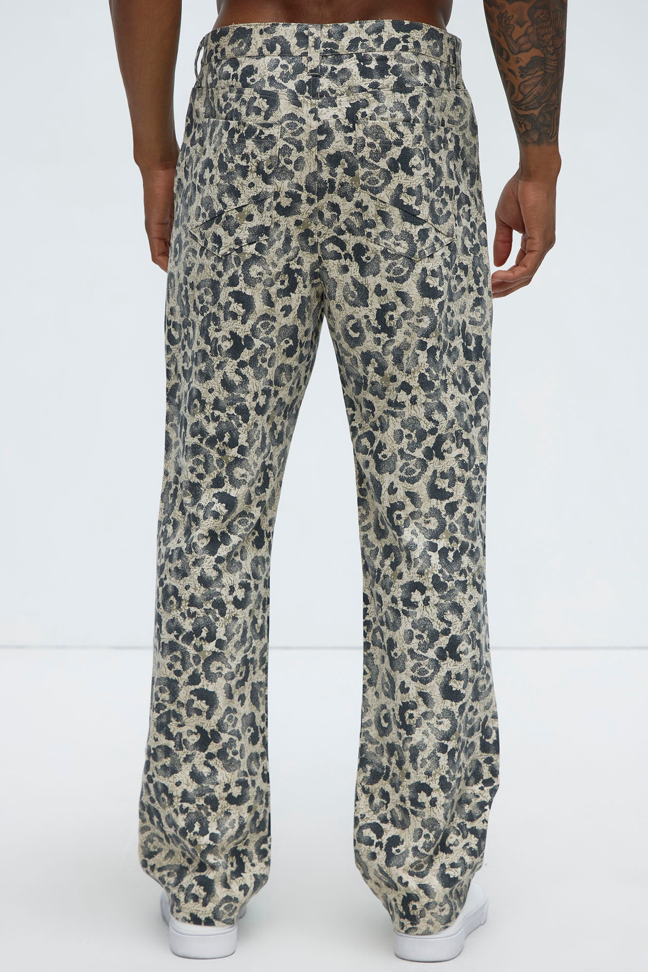 Spot Me Leopard Straight Jeans - Multi Color - Image 4