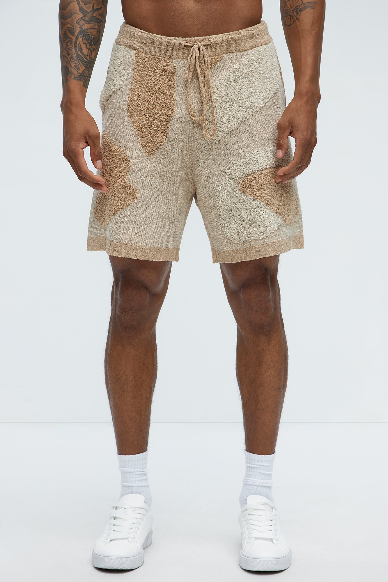 Auron Knitted Shorts - Off White - Image 3