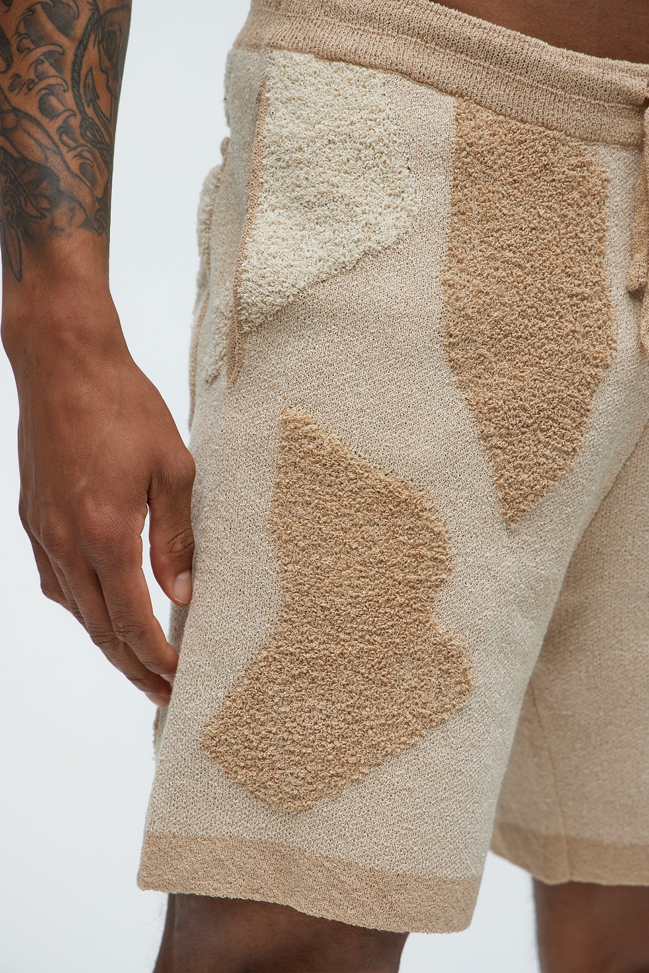 Auron Knitted Shorts - Off White - Image 4