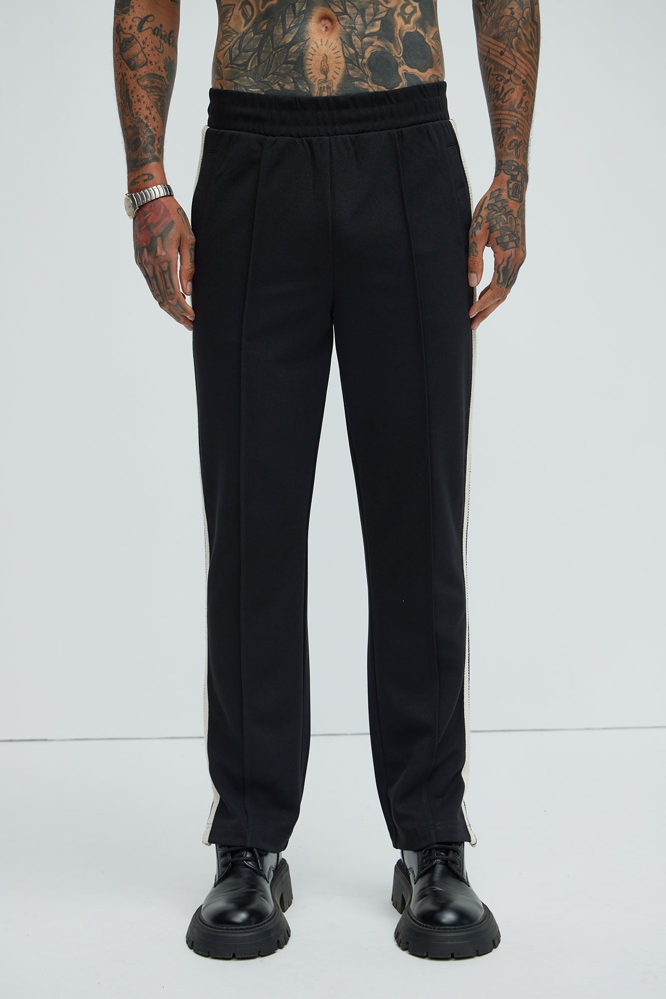 Dennis Classic Knit Track Pants - Black - Image 3
