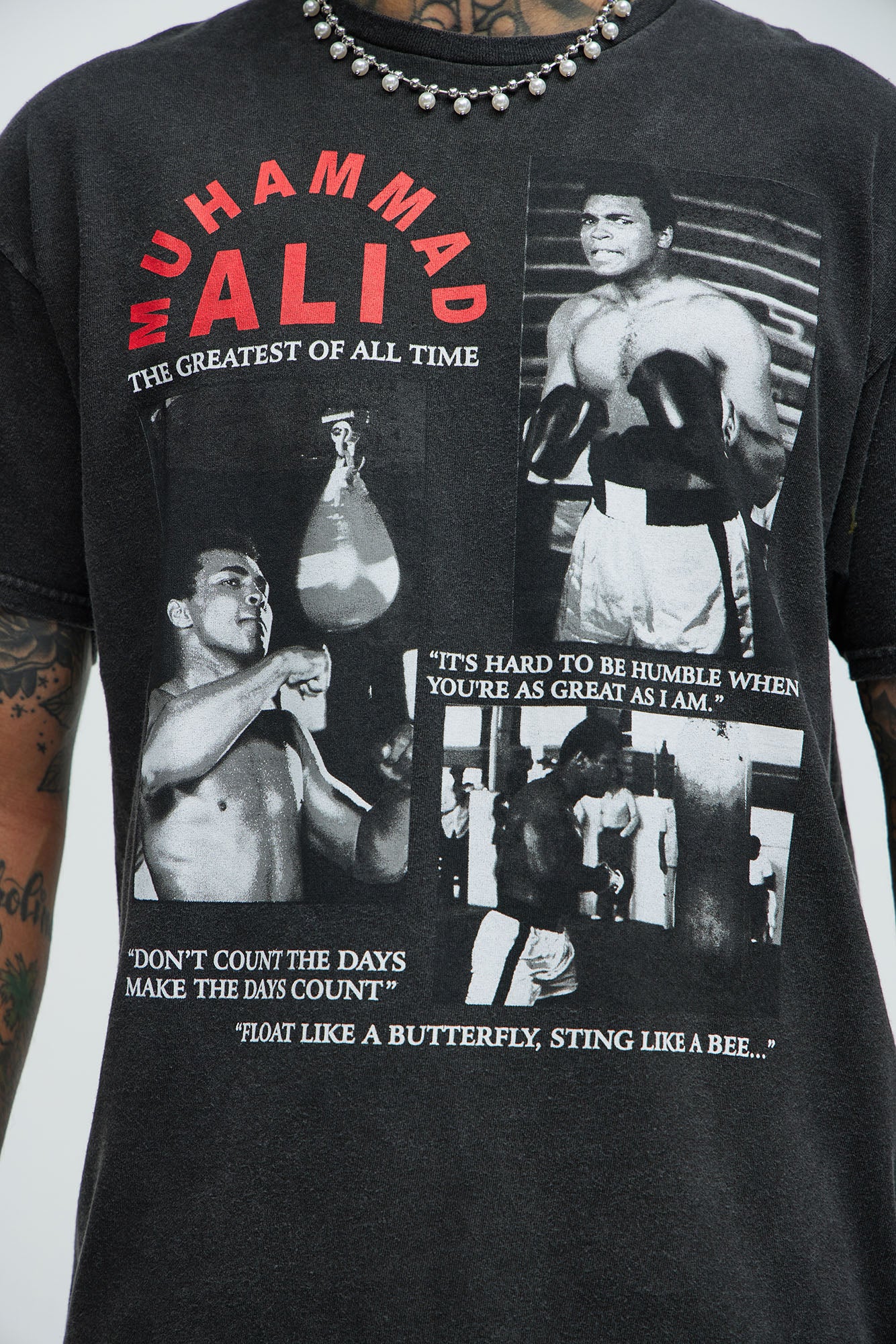 Muhammad Ali Do No Live In Regret Short Sleeve Tee - Black - Image 3