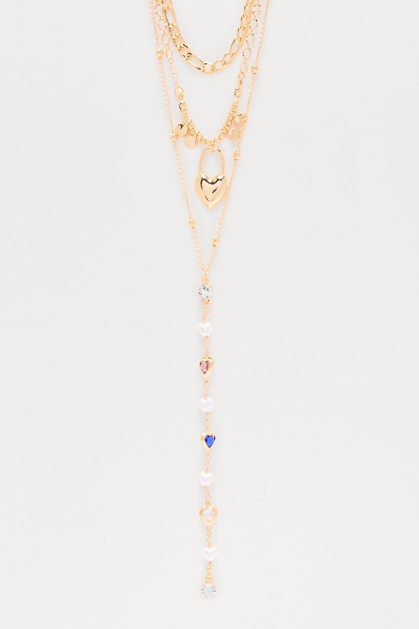 All The Lovely Layered Lariat Necklace - Gold - Image 3