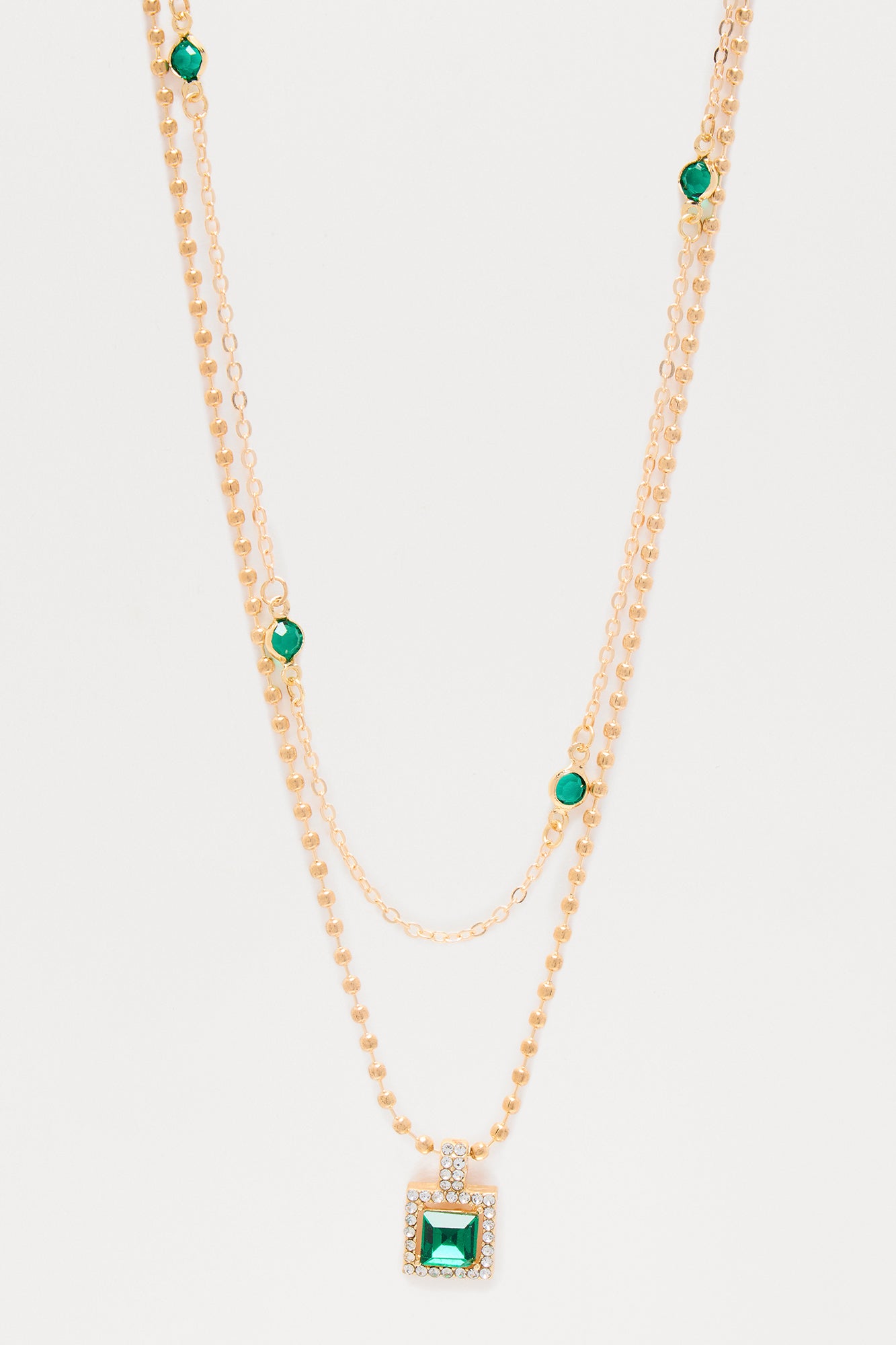 Ashanti Necklace - Gold/Green - Image 3