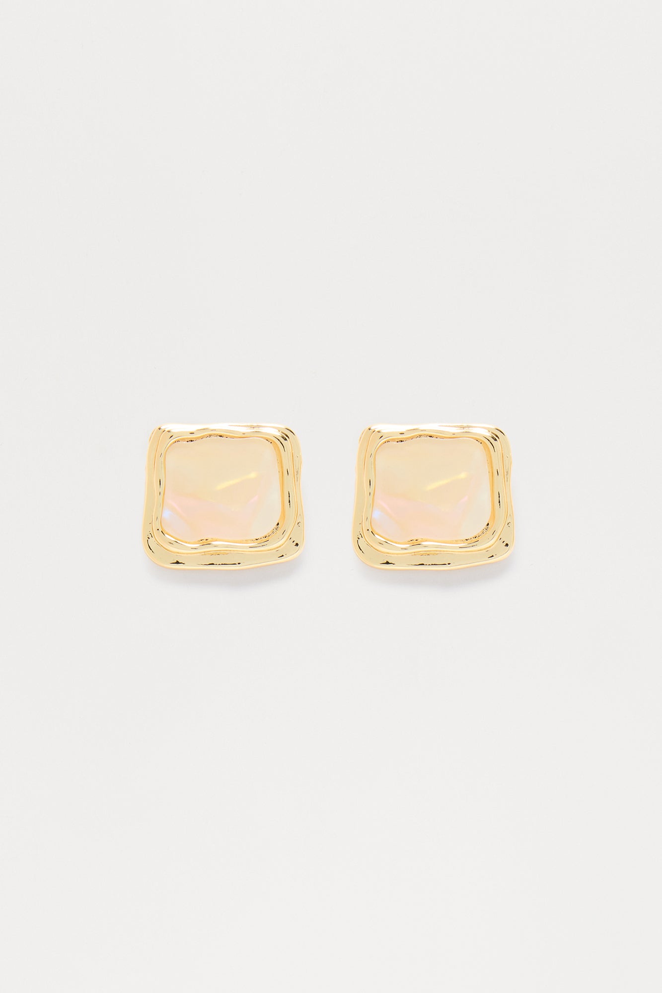Sunlit Pearl Vacation Brunch Stud Earrings - Gold - Image 3