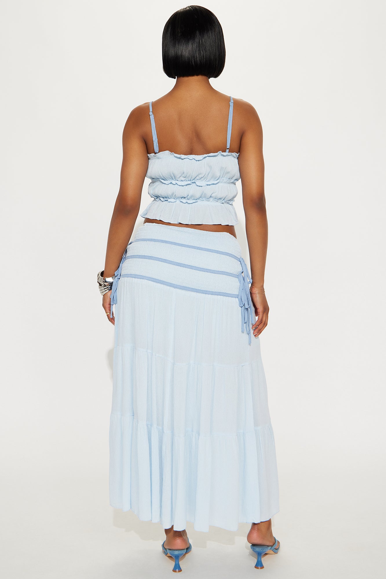 Paradise Pair Maxi Skirt Set - Blue - Image 4