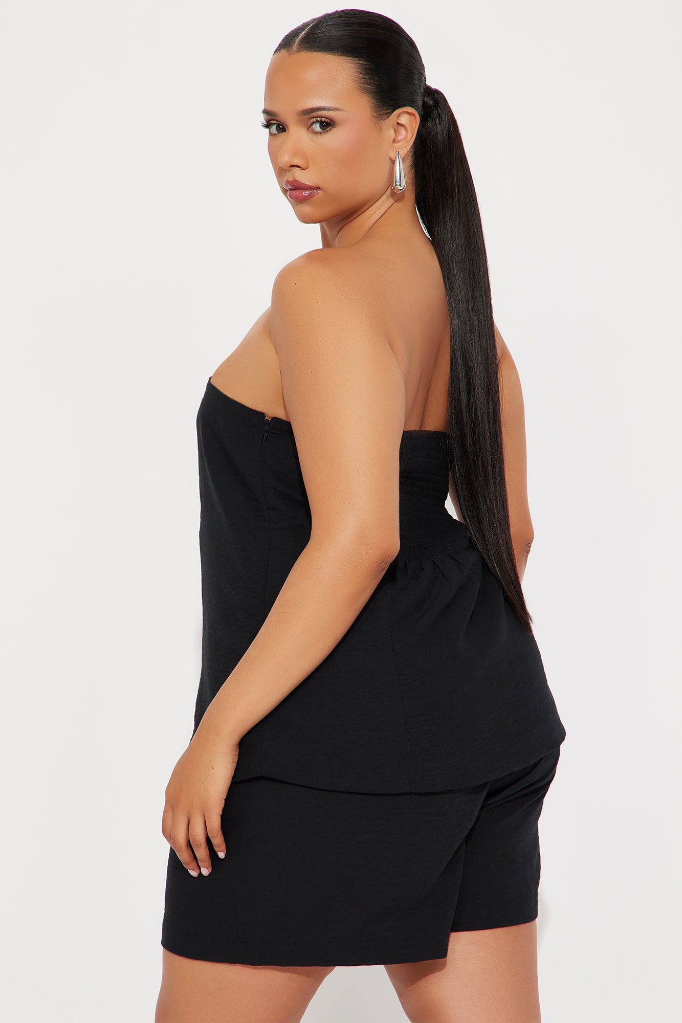 Korina Linen Short Set - Black - Image 6