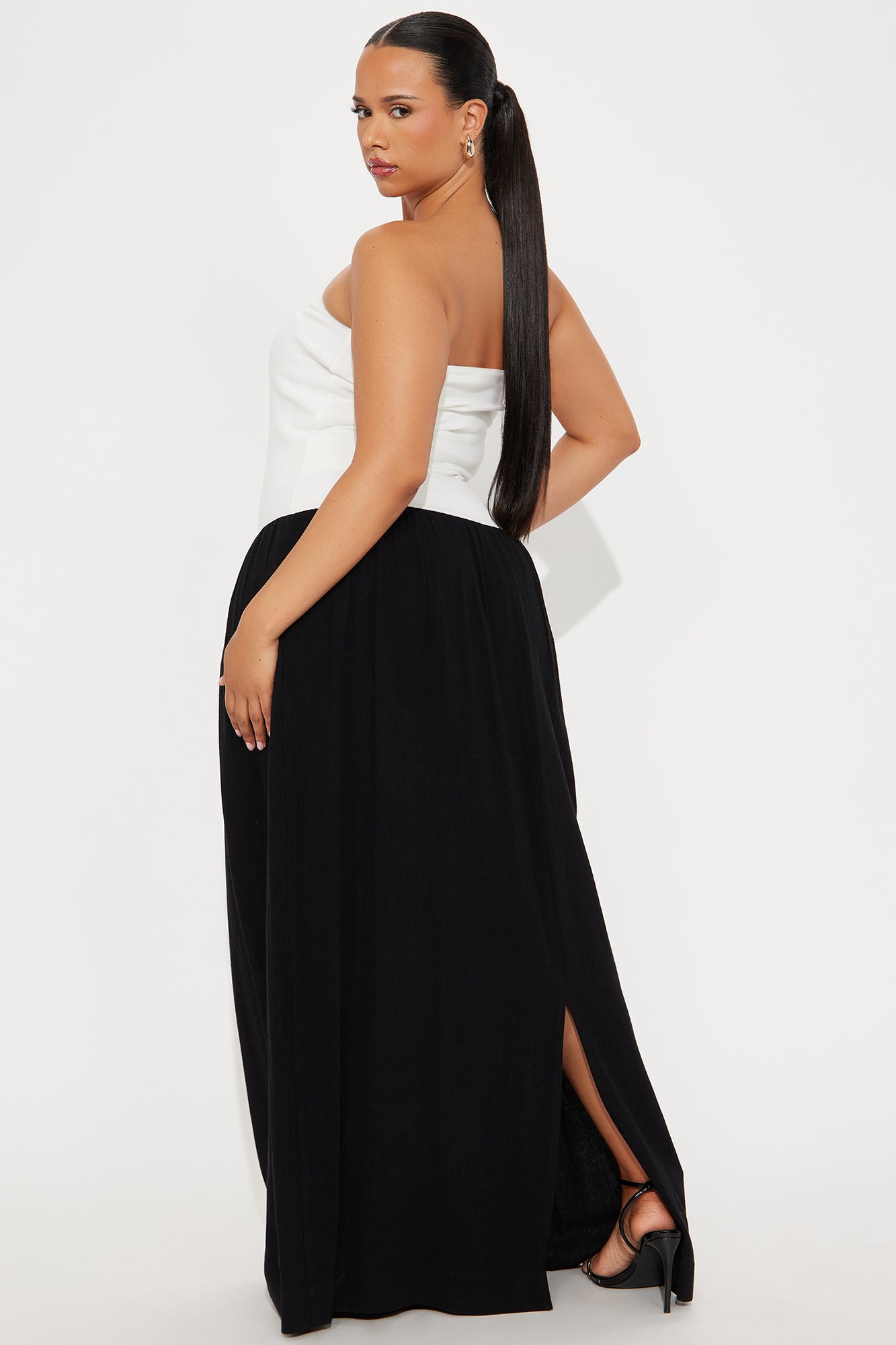 Annabelle Linen Maxi Dress - Black/combo - Image 6