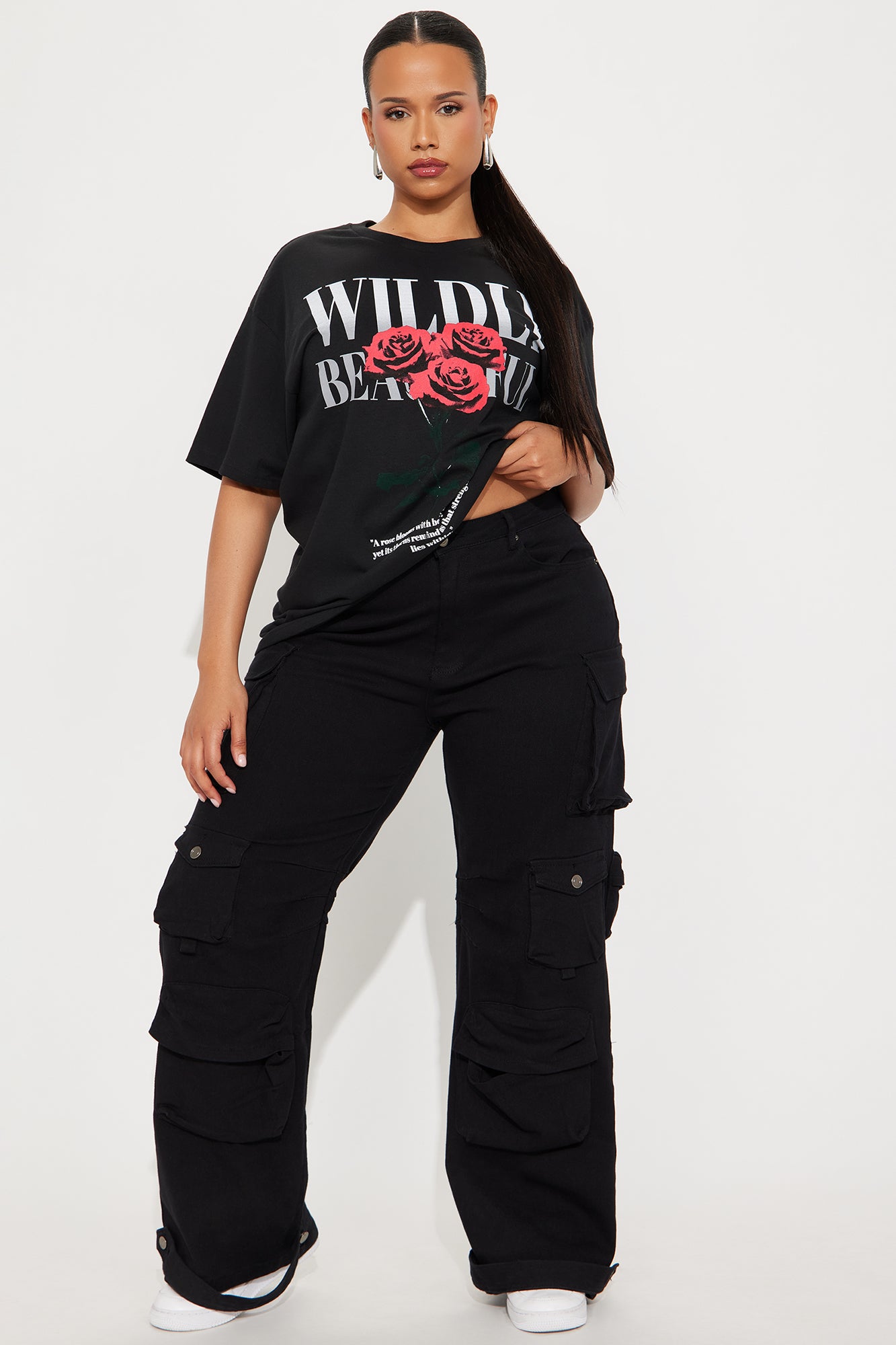 Wildly Beautiful Oversized Tee - Black - Image 6