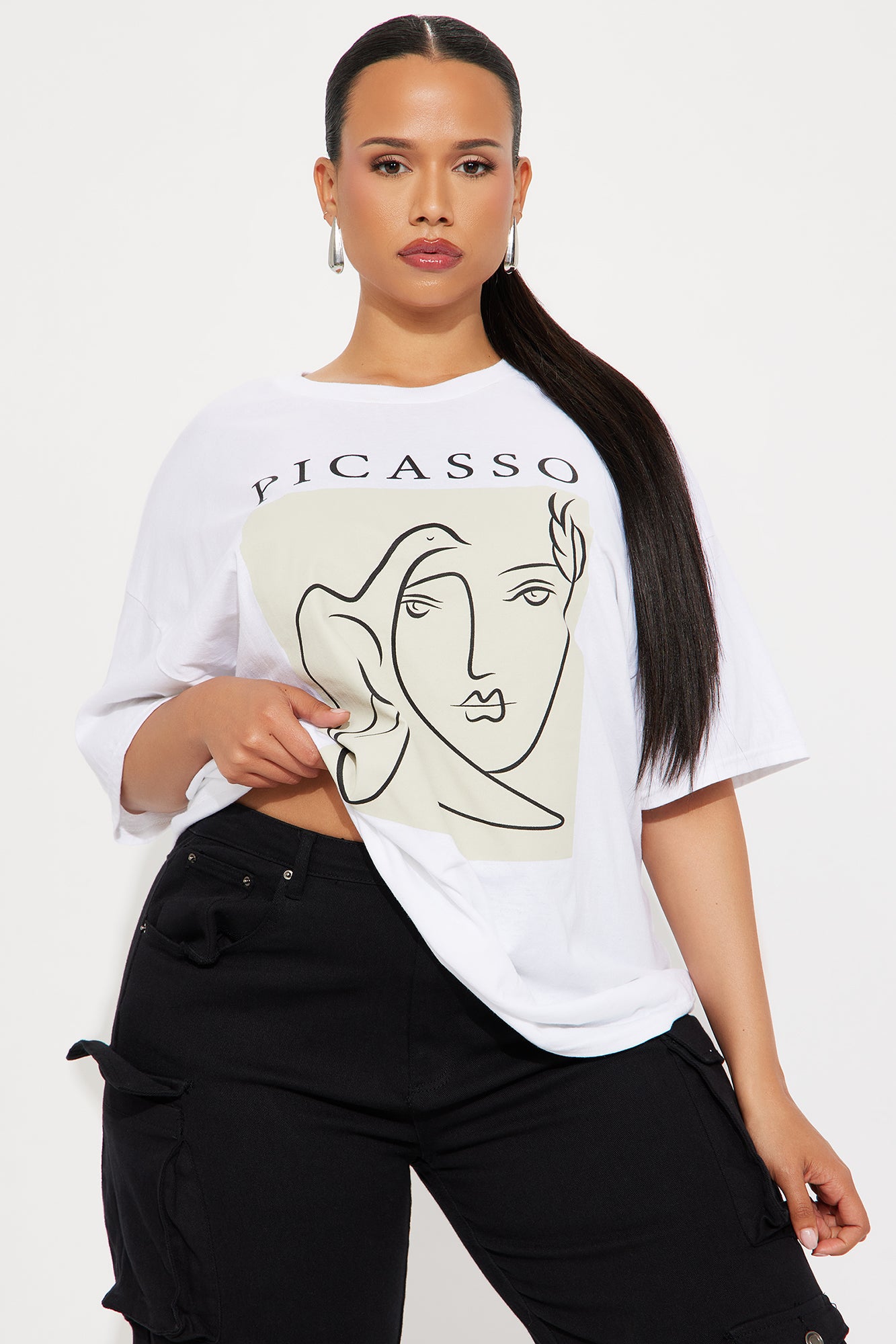 Pablo Picasso Oversized Tee - White - Image 7