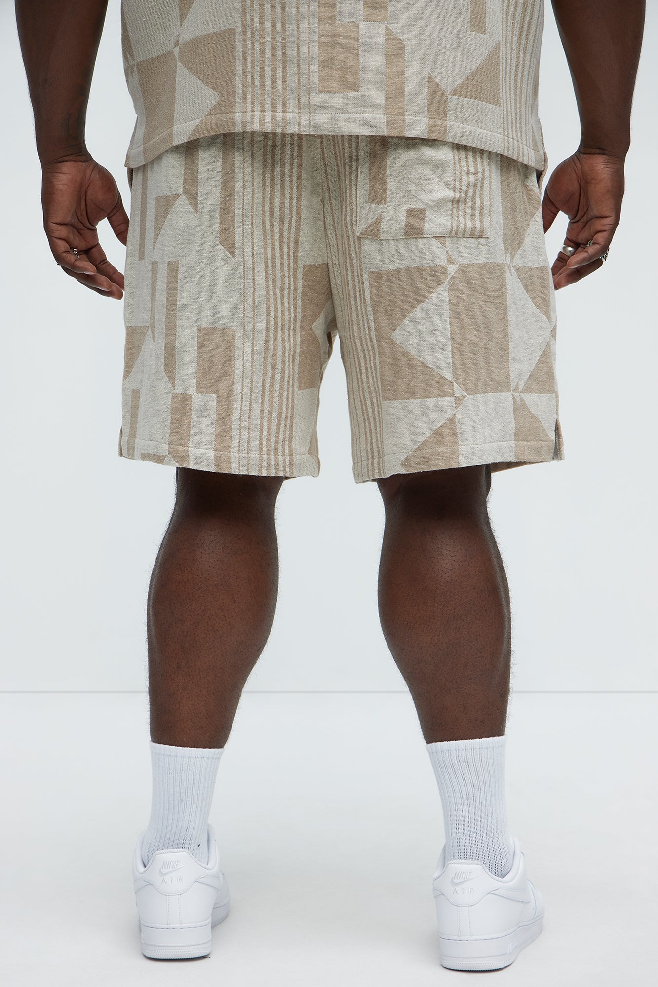 Abstract Relaxed Shorts - Cream/combo - Image 8