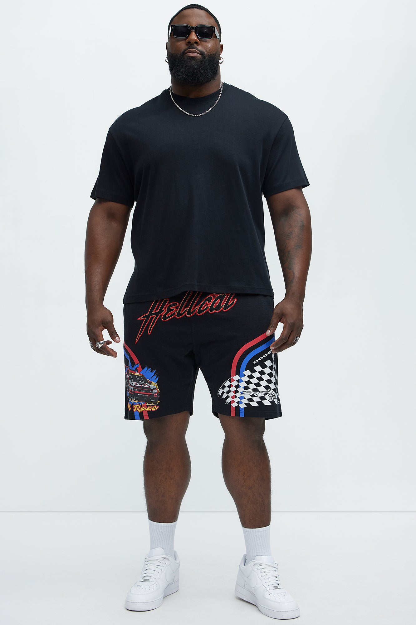 Hellcat World Race Sweatshorts - Black - Image 7