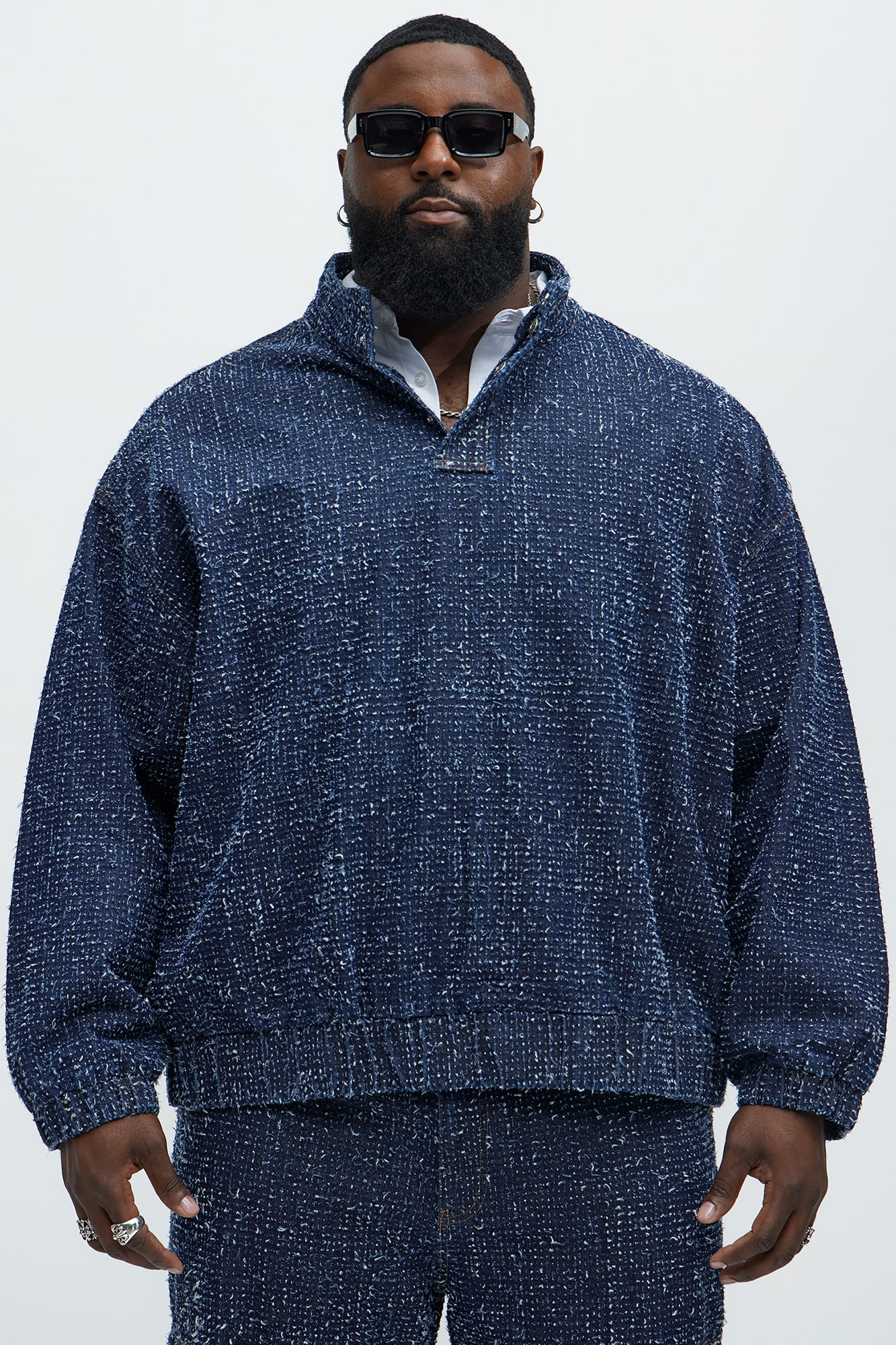Unleaded Distressed Denim Anorak - Indigo - Image 5